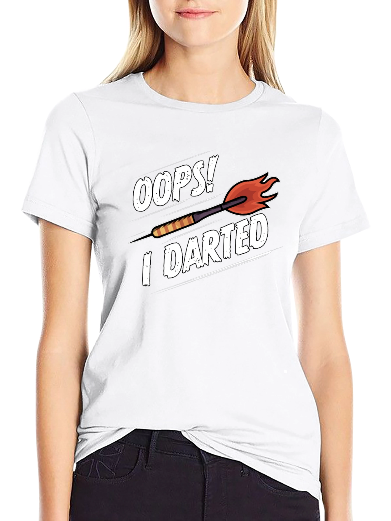 Black Oops! I Darted Funny Dart T-Shirt view 9