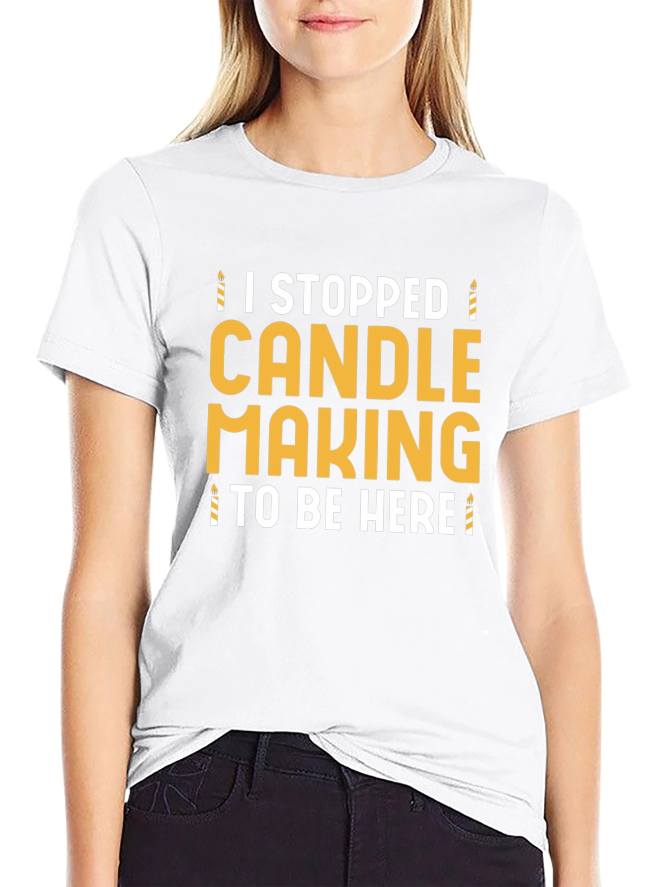 Black Candle Making Funny Graphic T-Shirt view 9