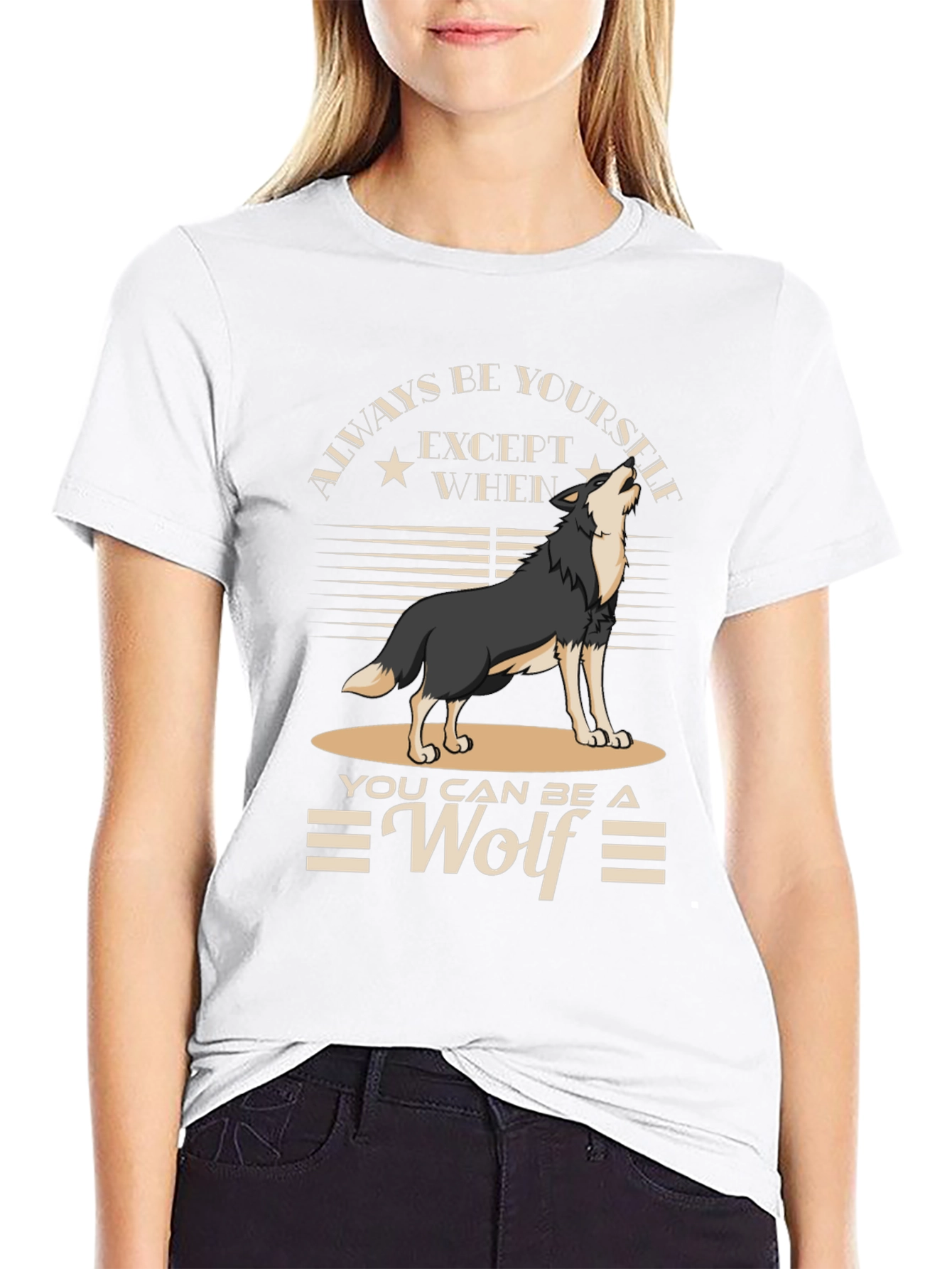 Black Always Be Yourself Unless You Can Be A Wolf T-Shirt view 9