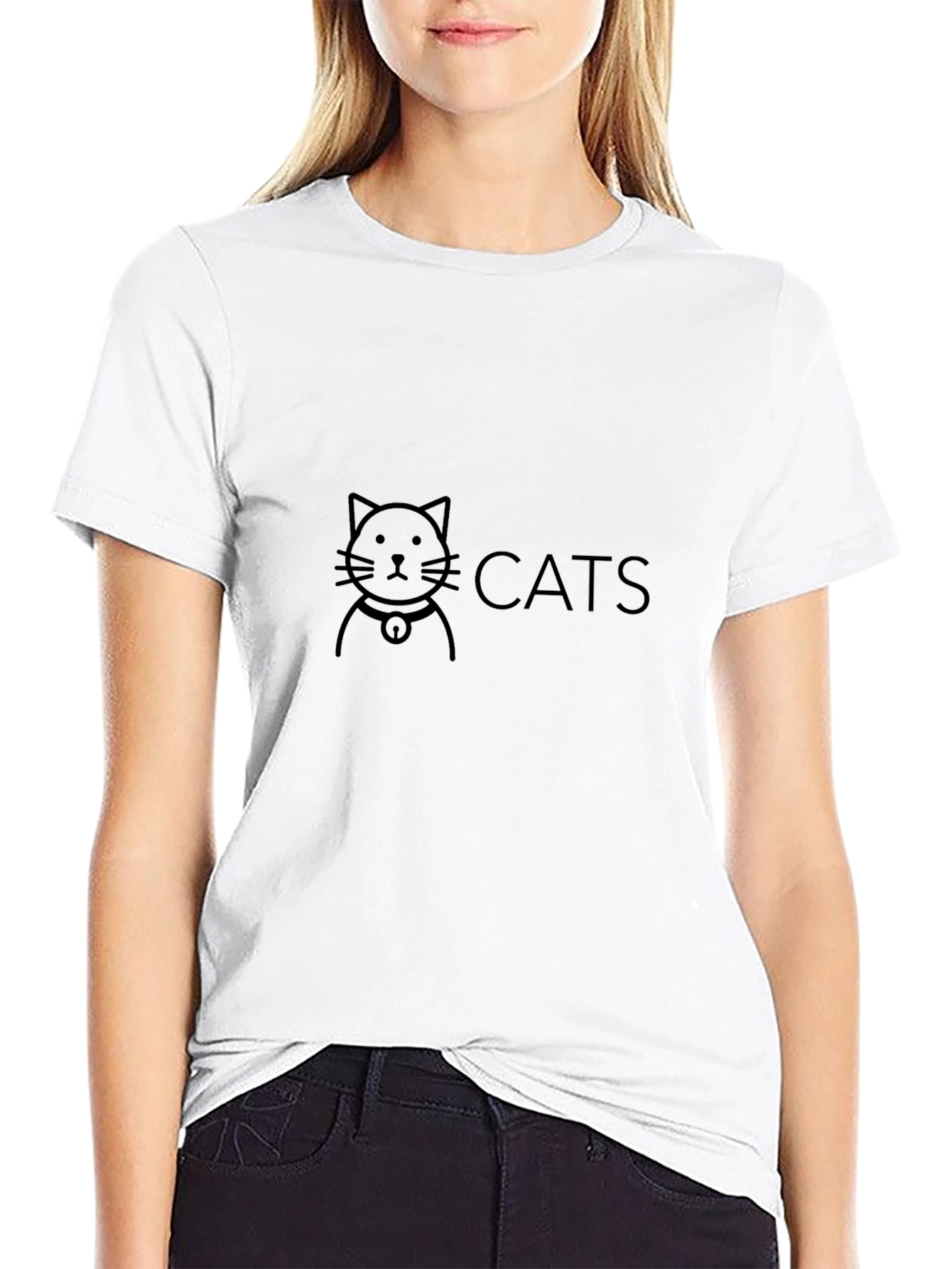 Black Cats Graphic T-Shirt - Black Cotton Tee view 9