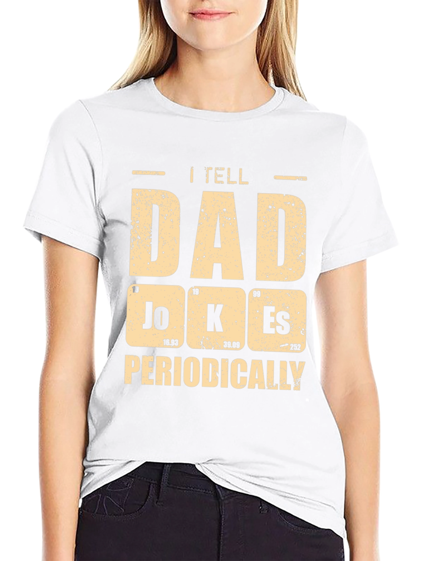 Black Dad Jokes Periodically T-Shirt view 9