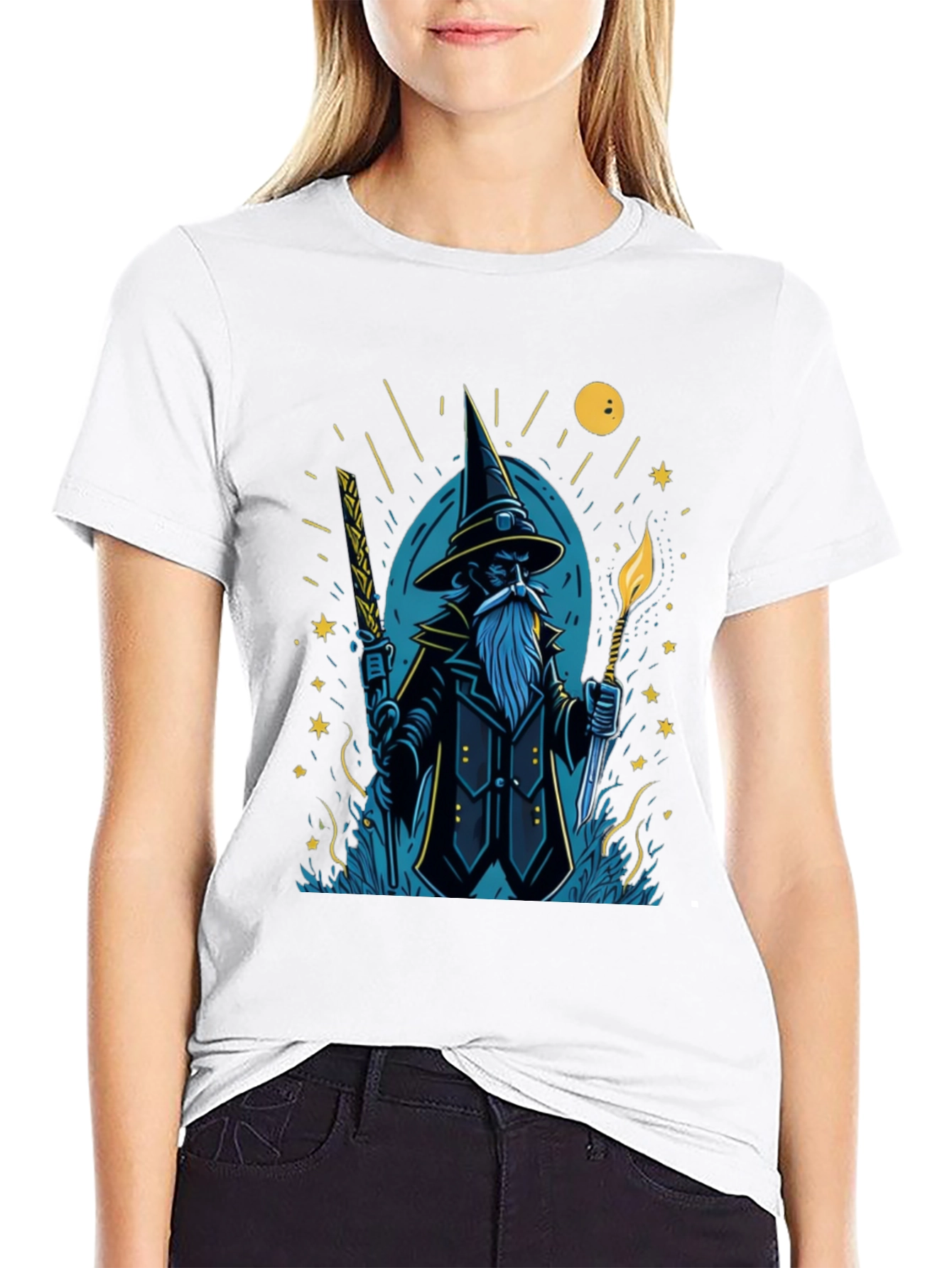 Black Wizard Graphic Tee - Magical Style view 9