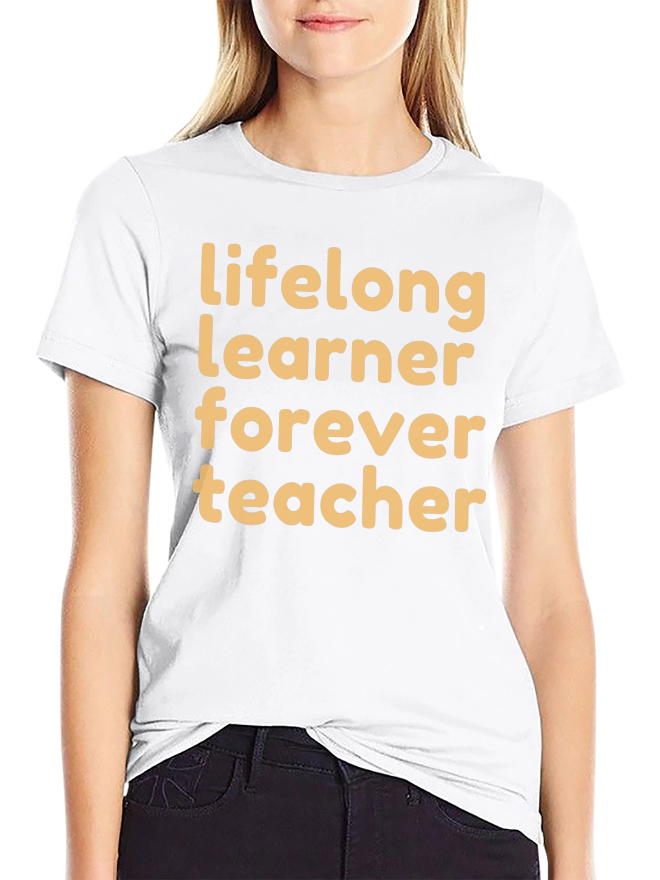 Black Lifelong Learner T-Shirt - Black Casual Tee view 9