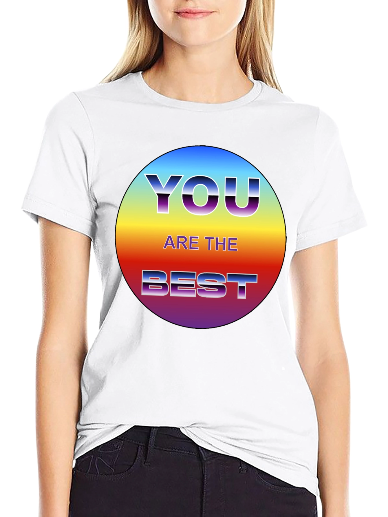 Black You Are The Best Graphic T-Shirt - Black view 9