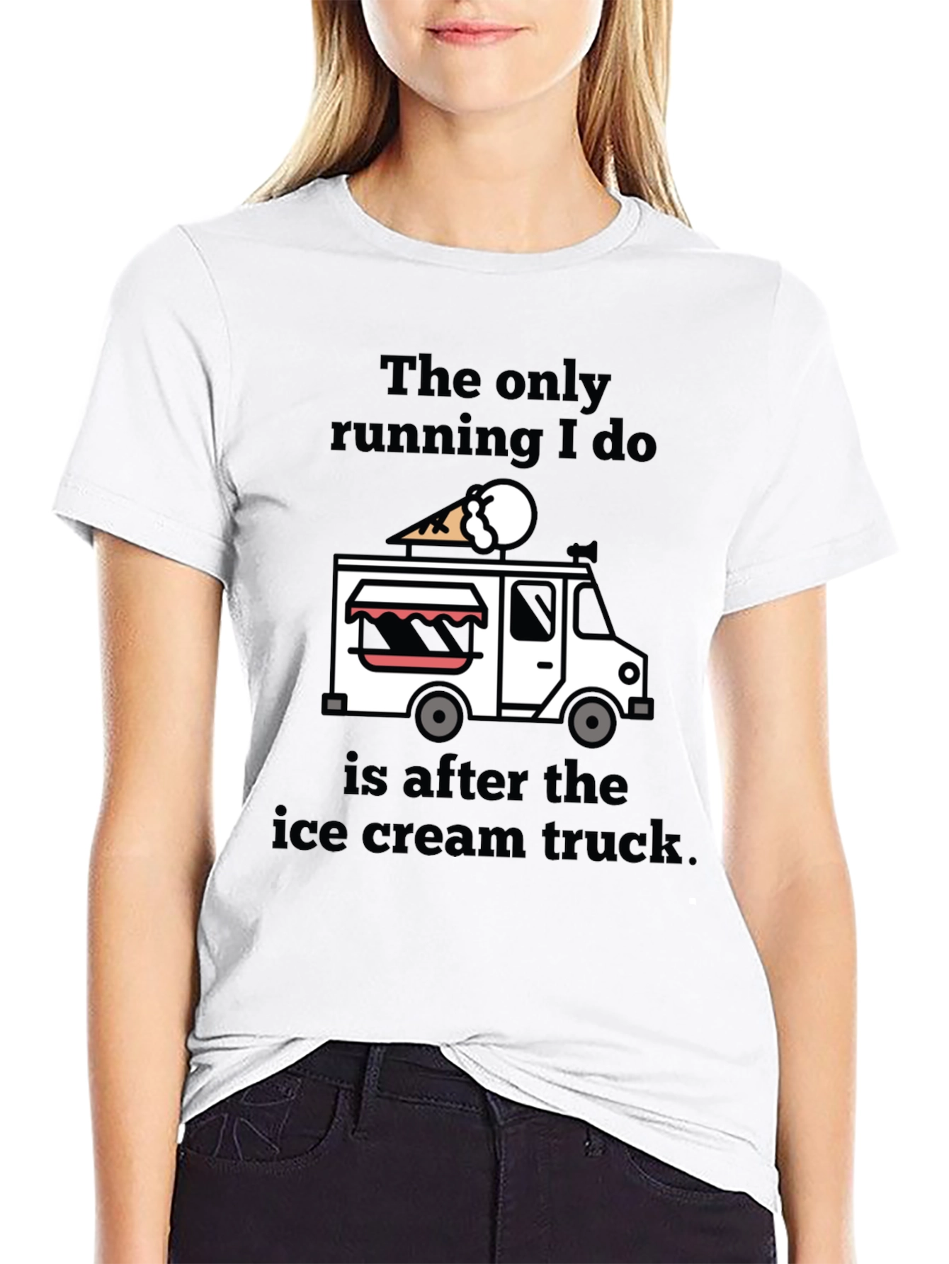 Black Ice Cream Truck T-Shirt view 9