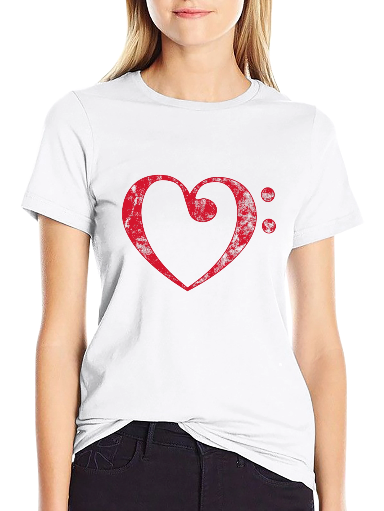 Black Musical Heart Graphic T-Shirt view 9
