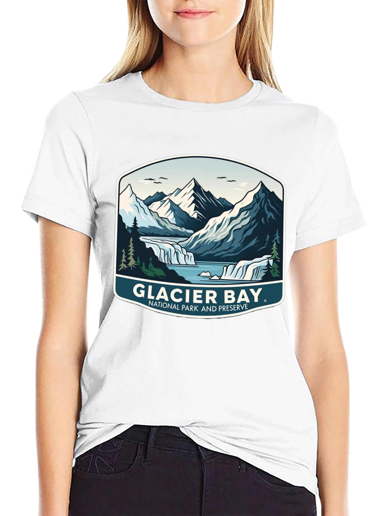 Black Glacier Bay National Park T-Shirt view 9