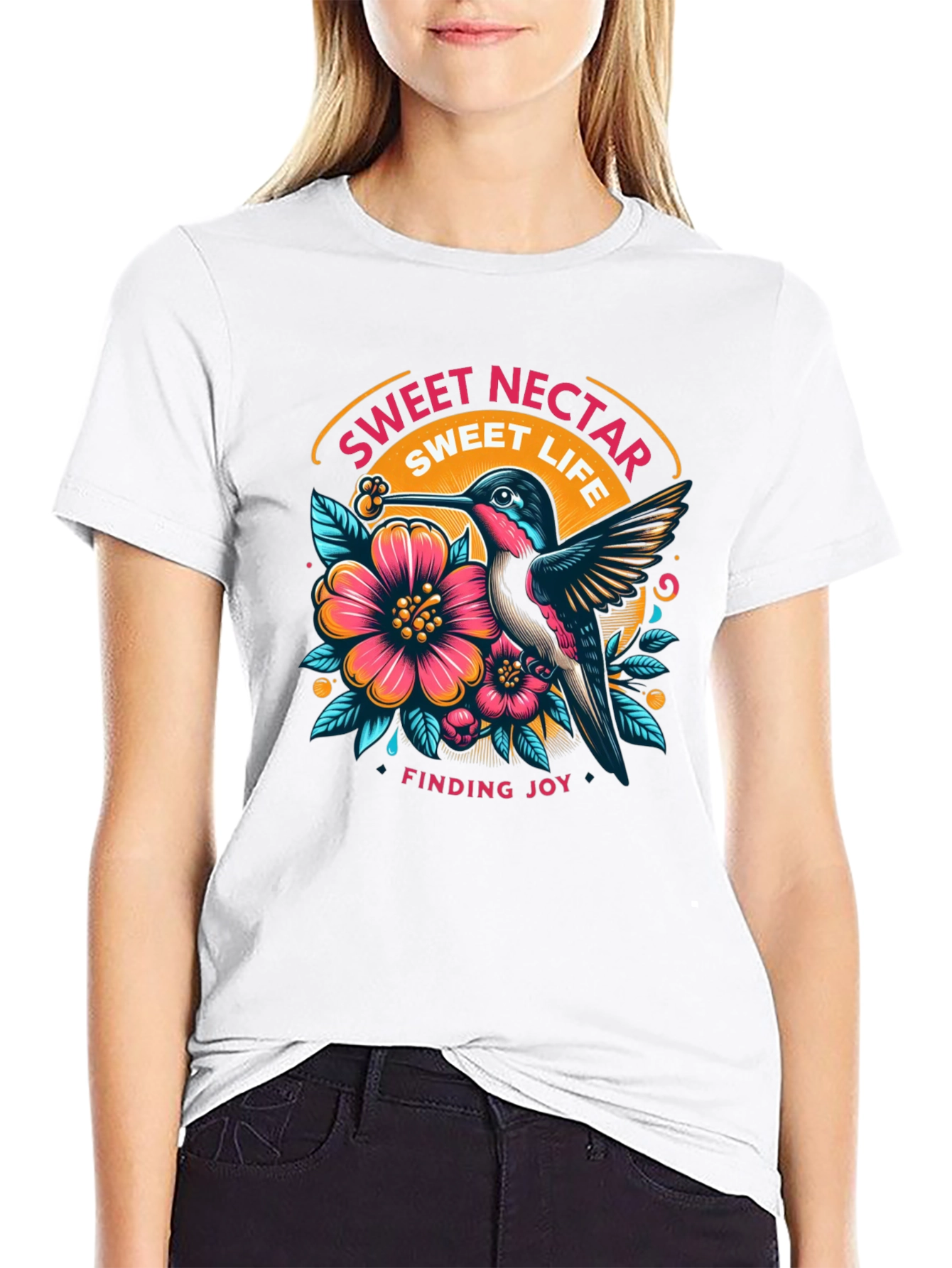 Black Sweet Nectar Life Graphic Tee - Finding Joy view 9