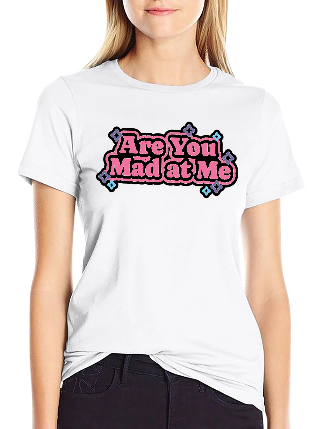Black Are You Mad At Me Graphic Tee view 9