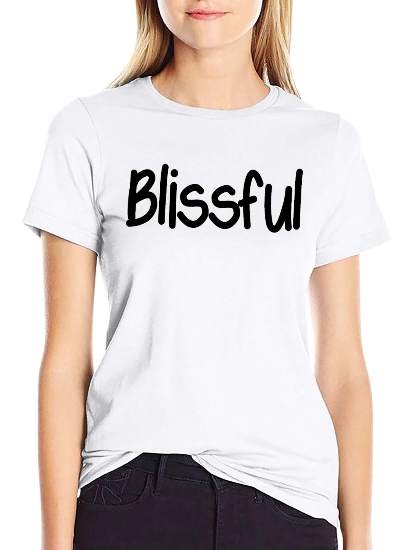 Black Blissful Black T-Shirt - Stylish & Comfortable view 9