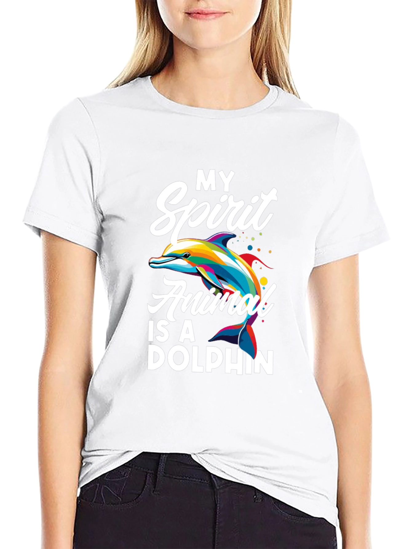 My Spirit Animal is a Dolphin Graphic Tee - 9