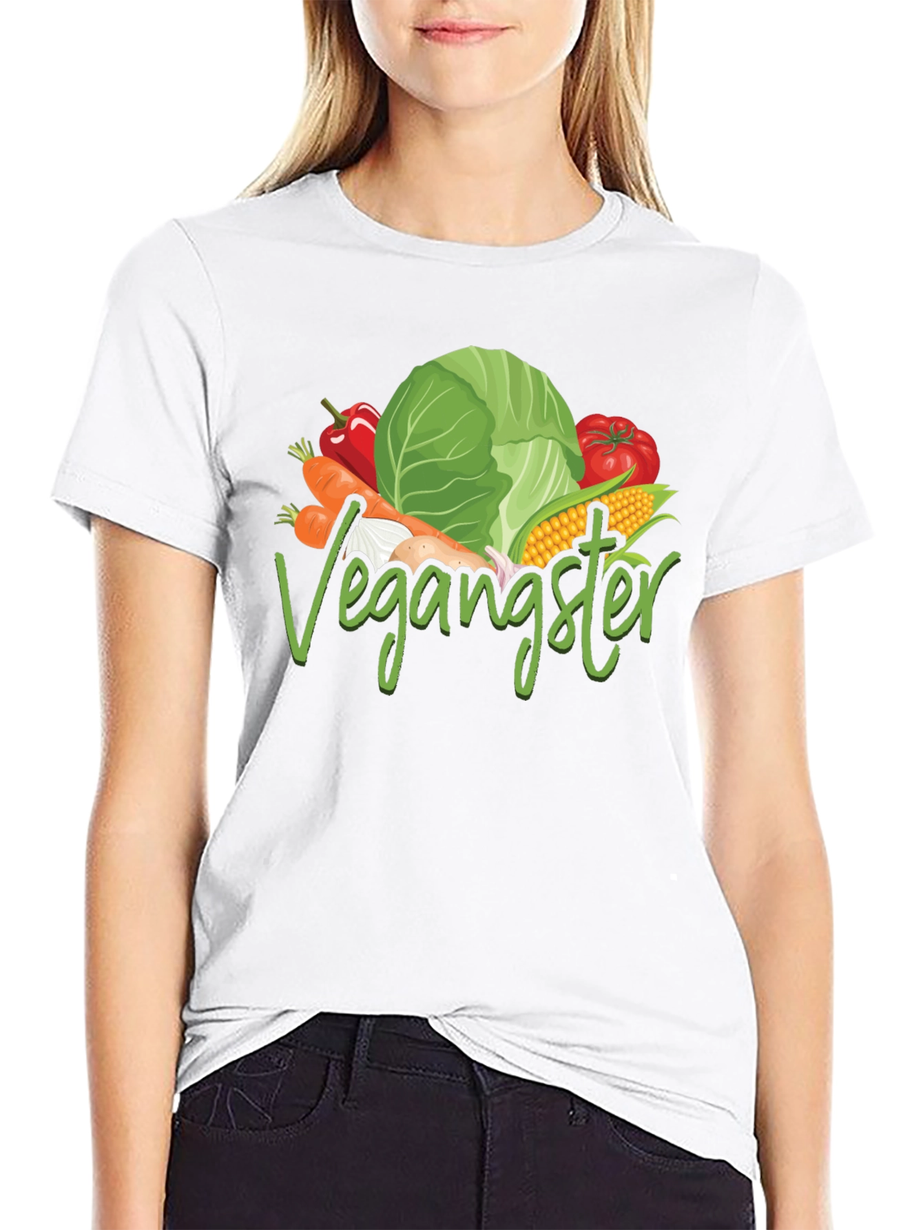 Black Vegan T-Shirt - Vegangster Tee view 9
