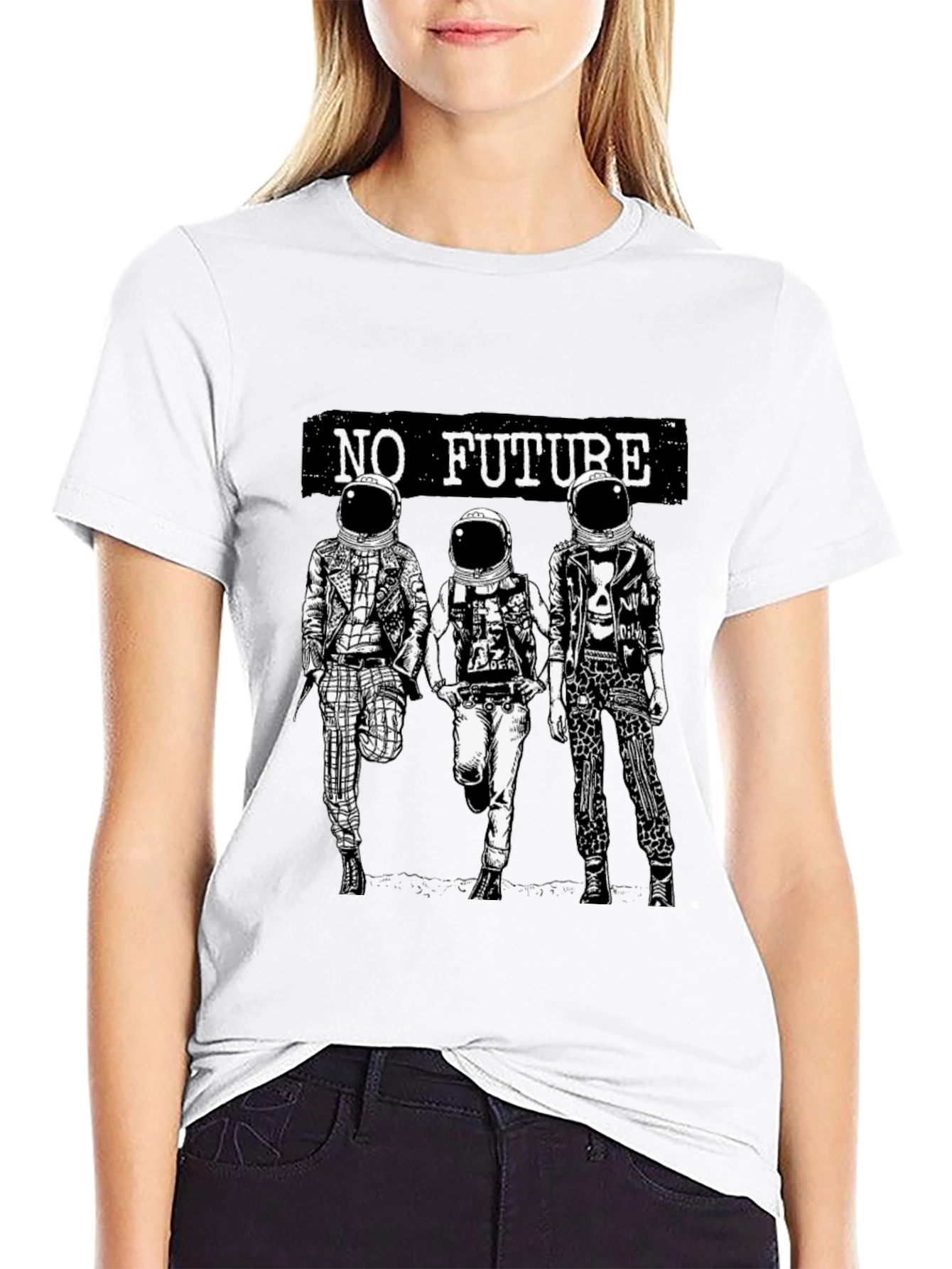No Future Spaceman Graphic Tee - 9