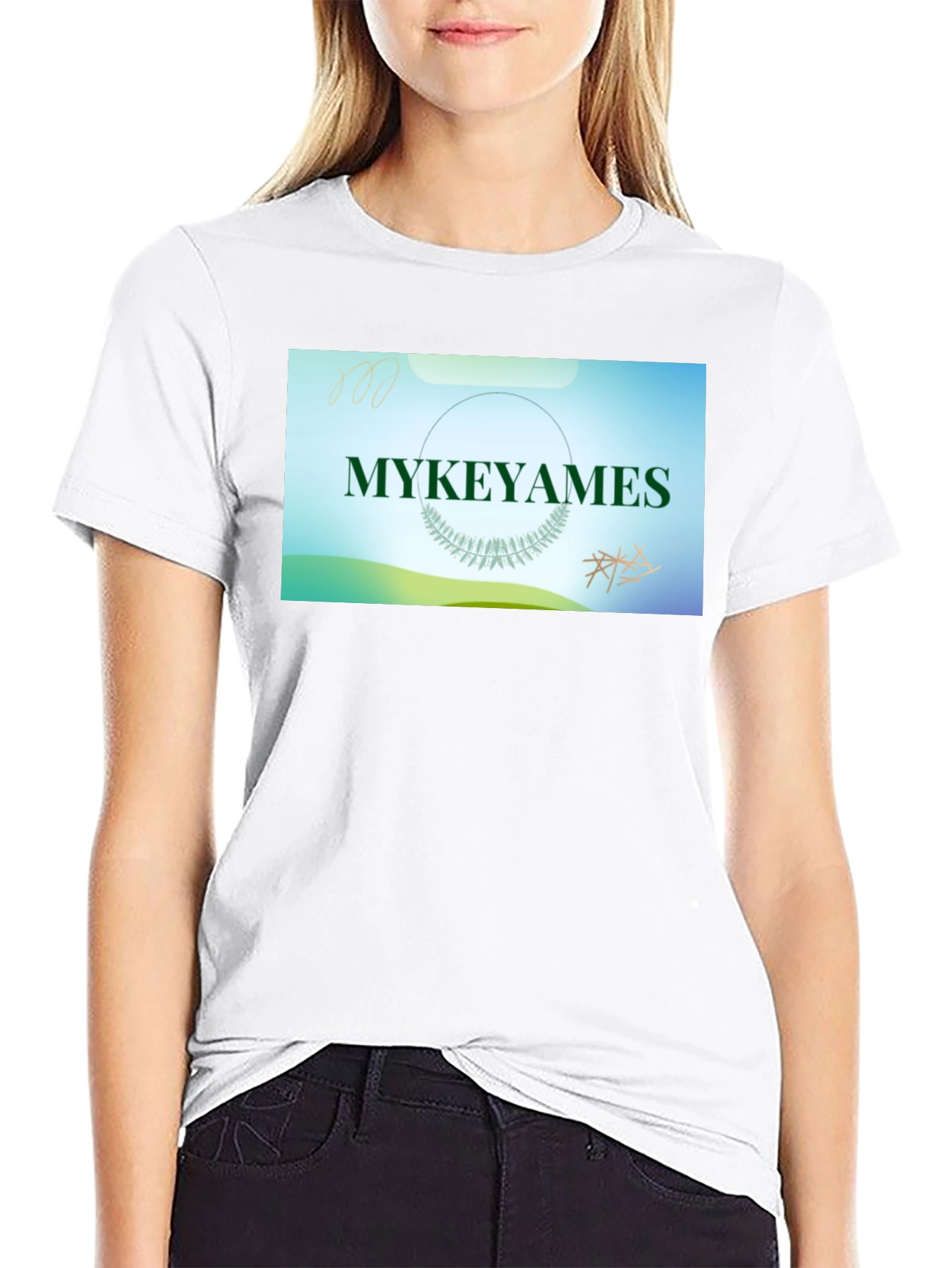 Black Mykeyames Graphic Tee - Trendy Casual Wear view 9
