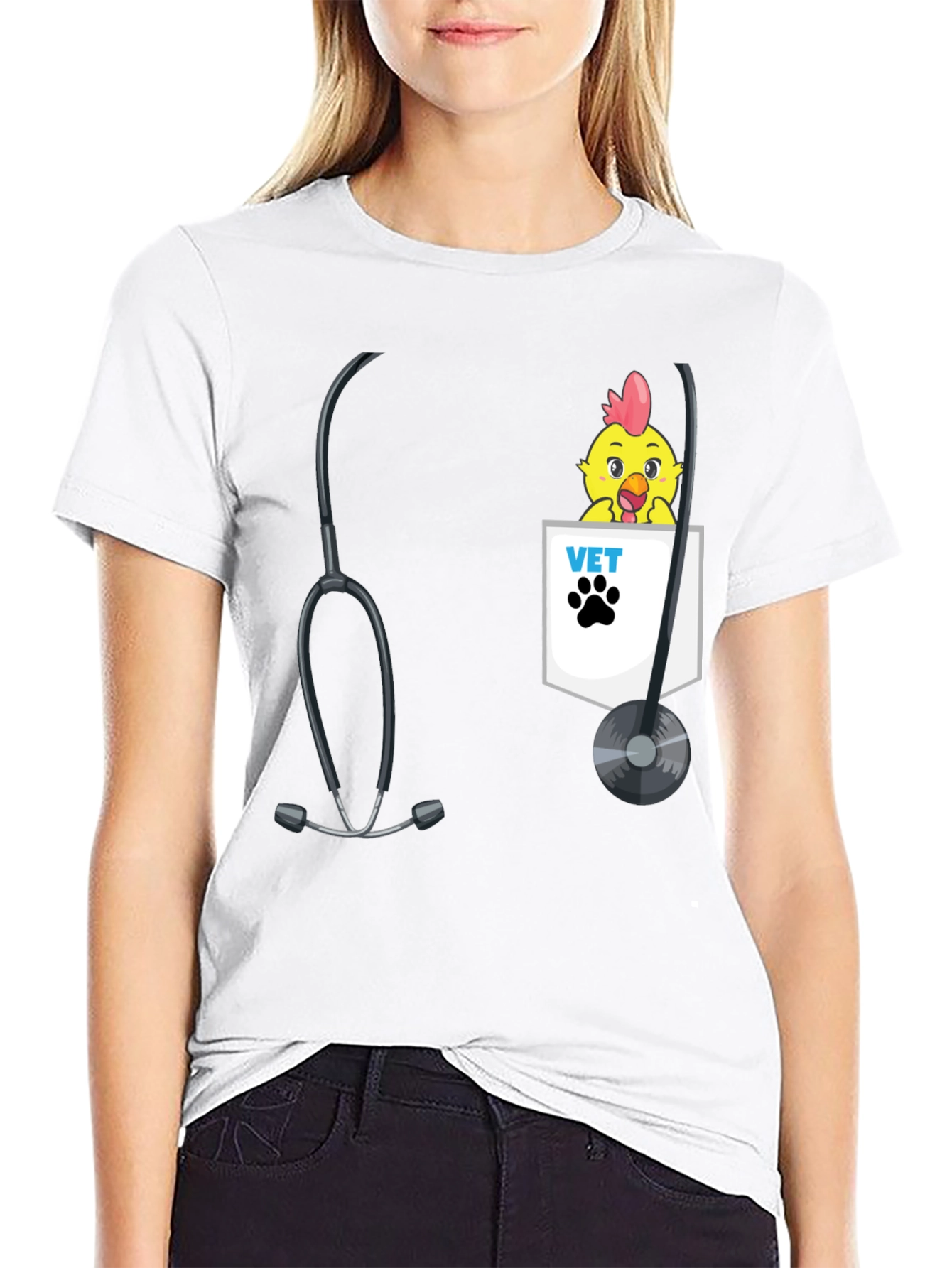 Vet Chicken Pocket Graphic T-Shirt - 9