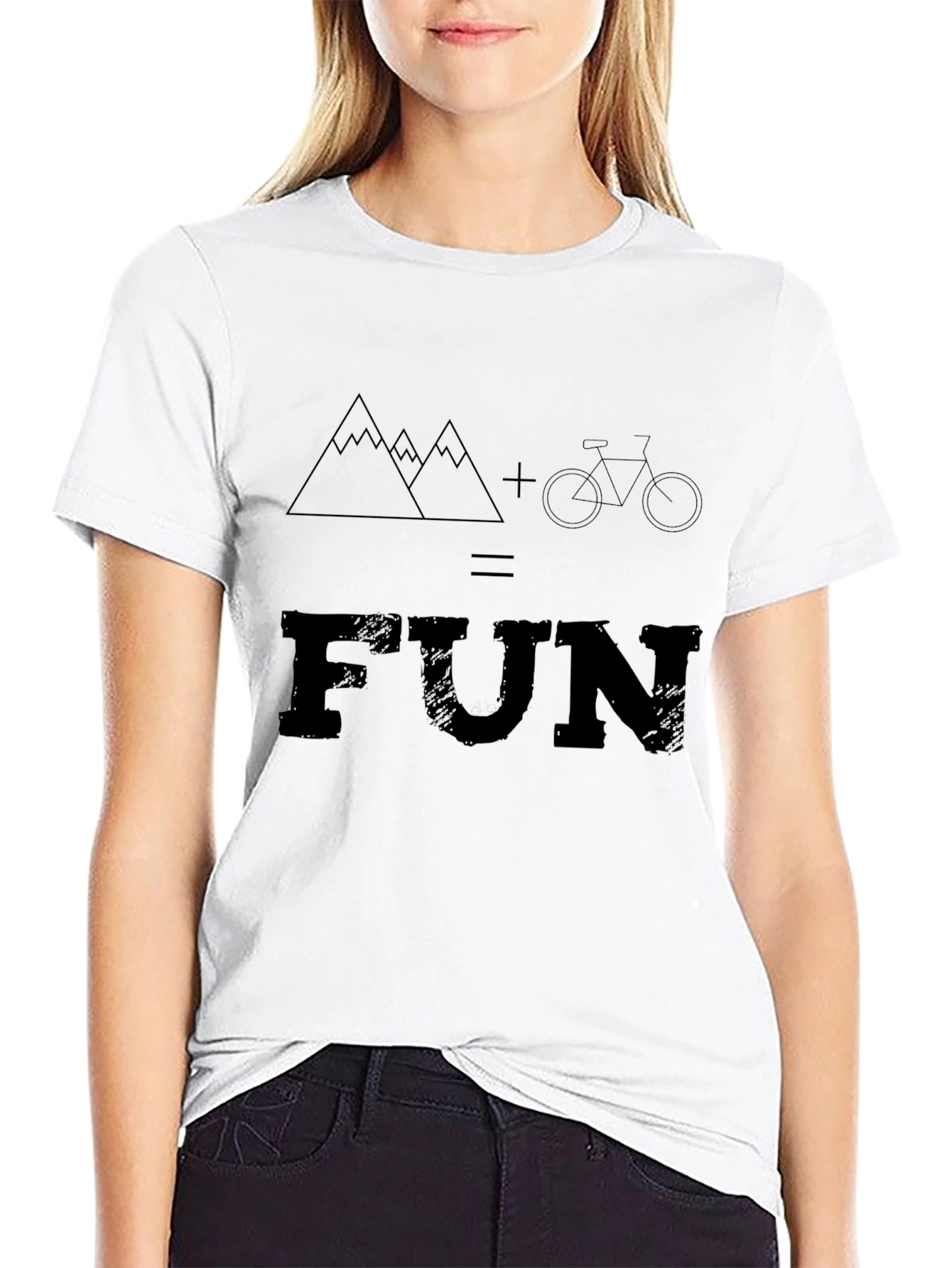 Black Mountain Bike FUN Graphic Tee - Black view 9