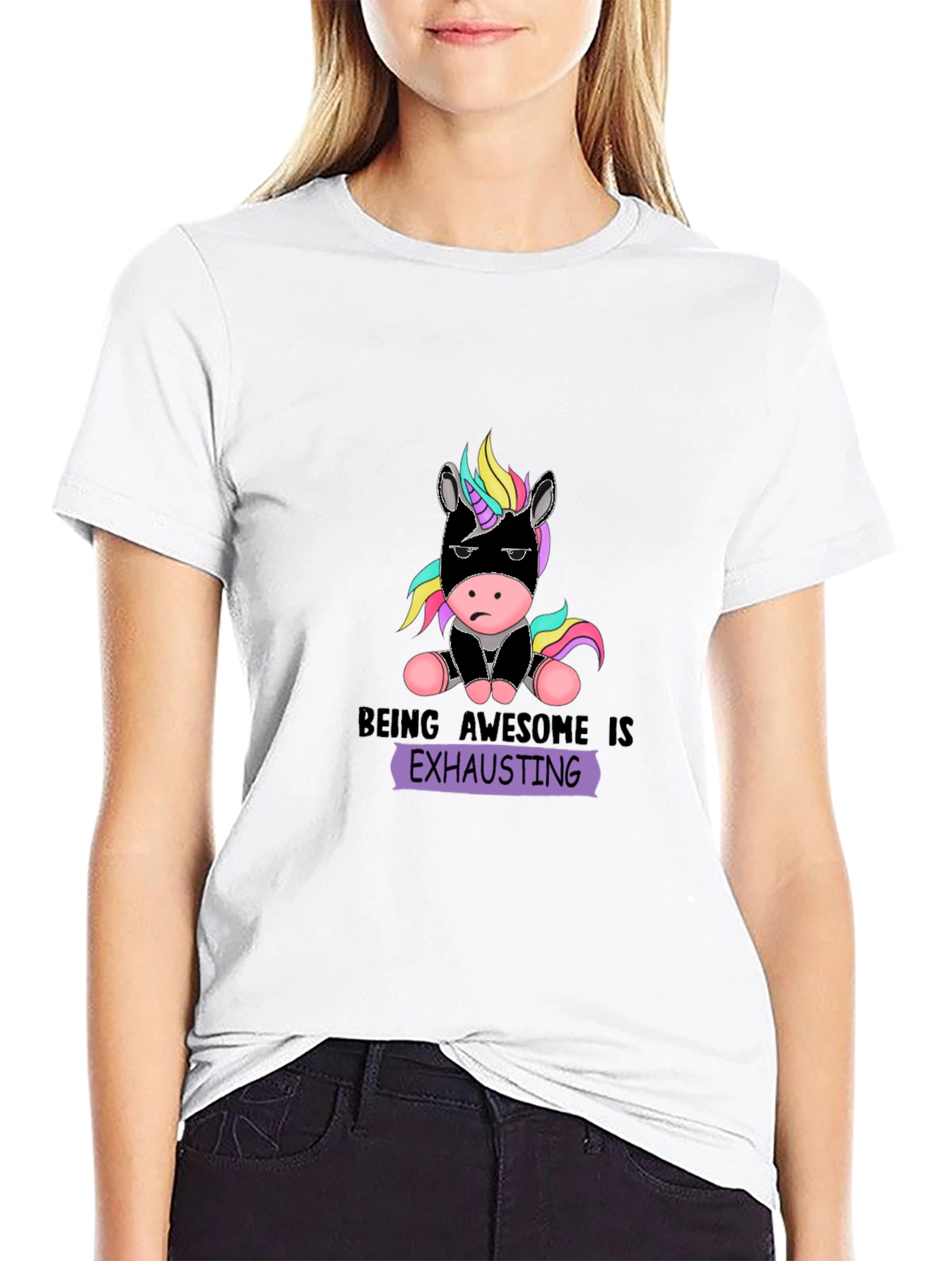 Black Being Awesome Is Exhausting T-Shirt view 9