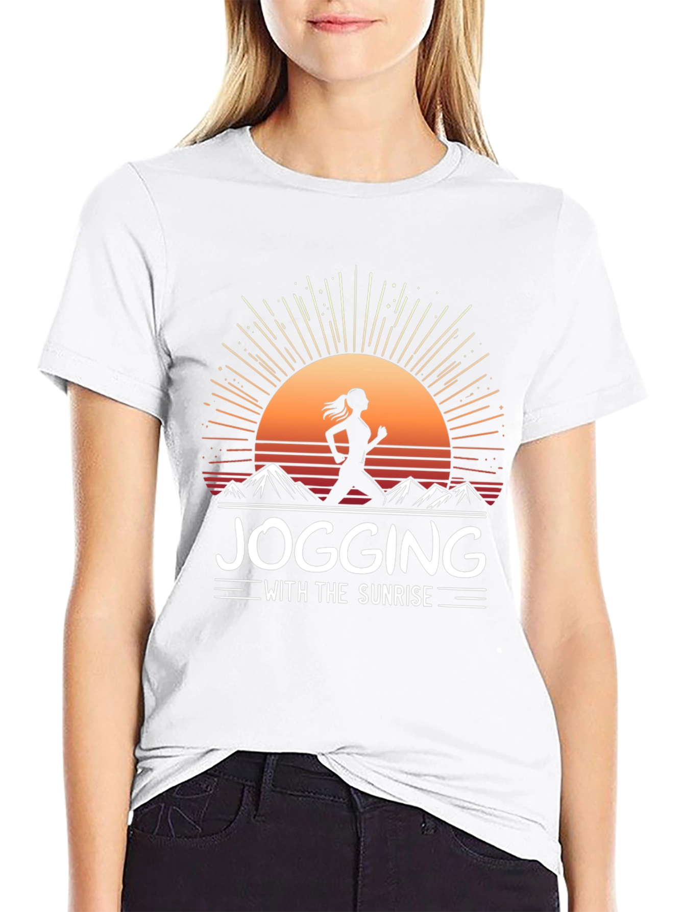 Jogging with the Sunrise Graphic Tee - 9