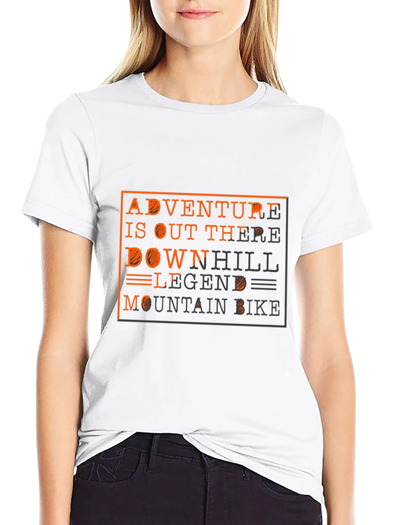 Black Adventure Mountain Bike Graphic Tee view 9