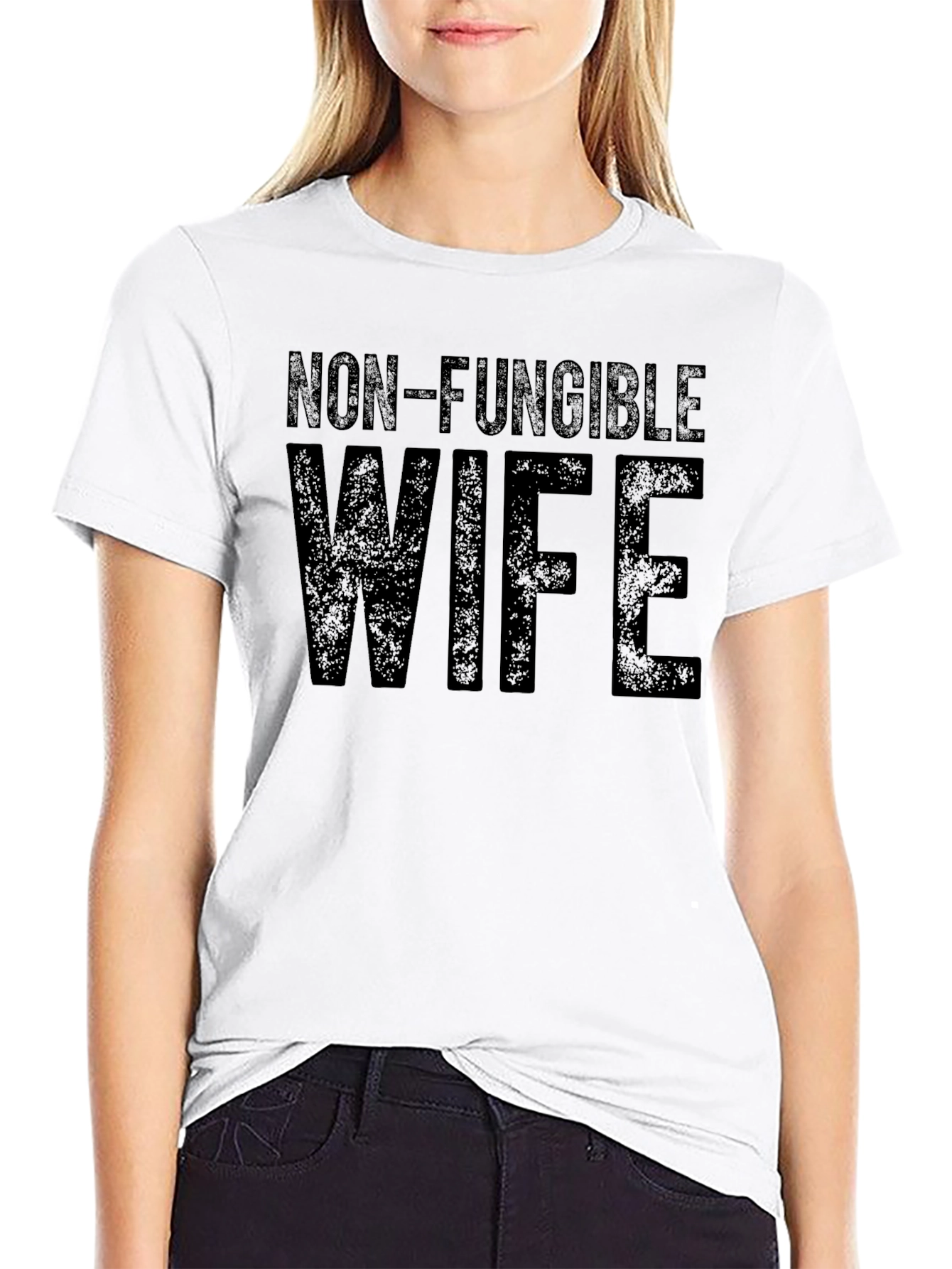 Black Non-Fungible Wife Black Graphic T-Shirt view 9