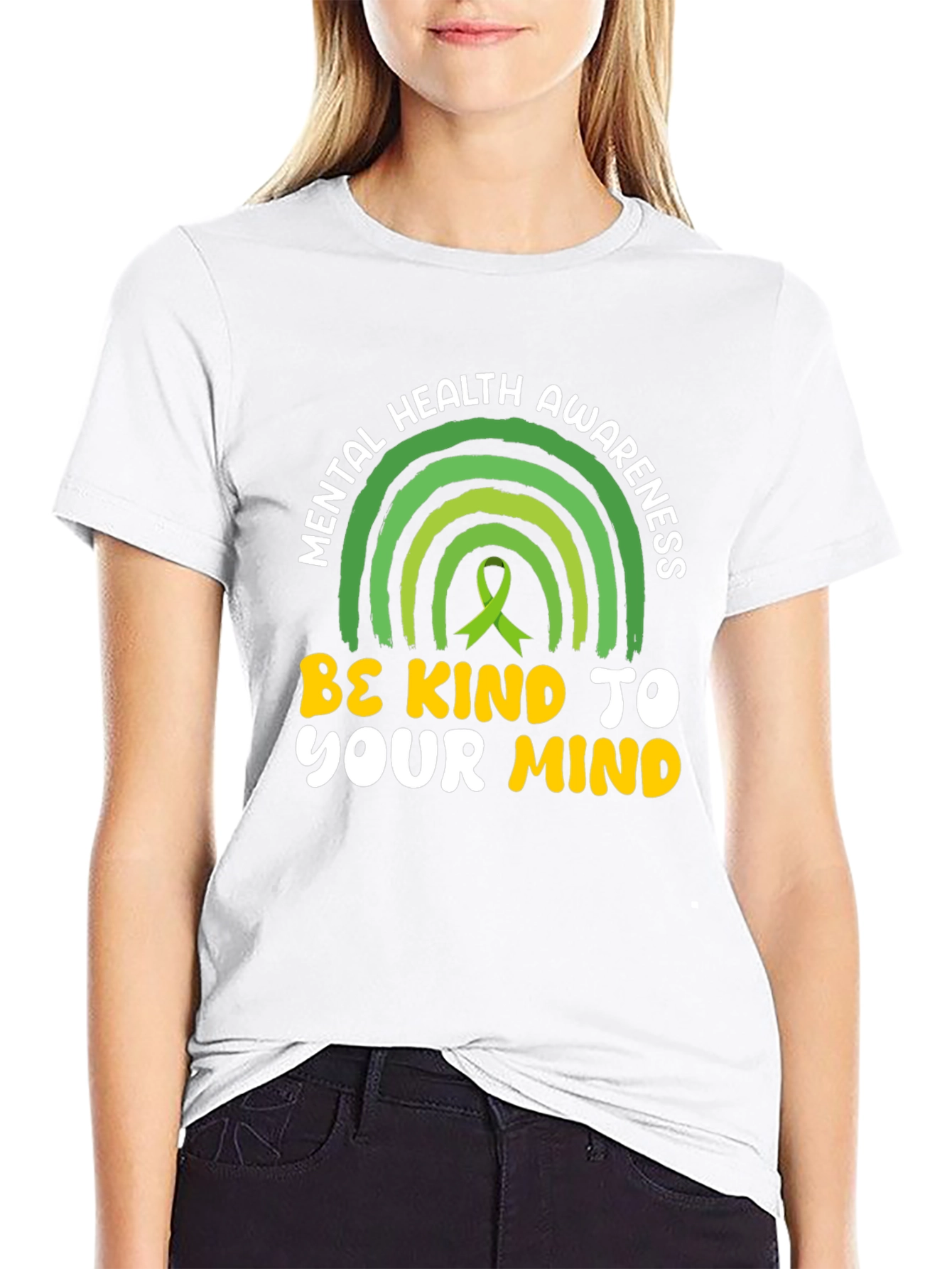 Black Mental Health Awareness T-Shirt - Be Kind To Your Mind view 9