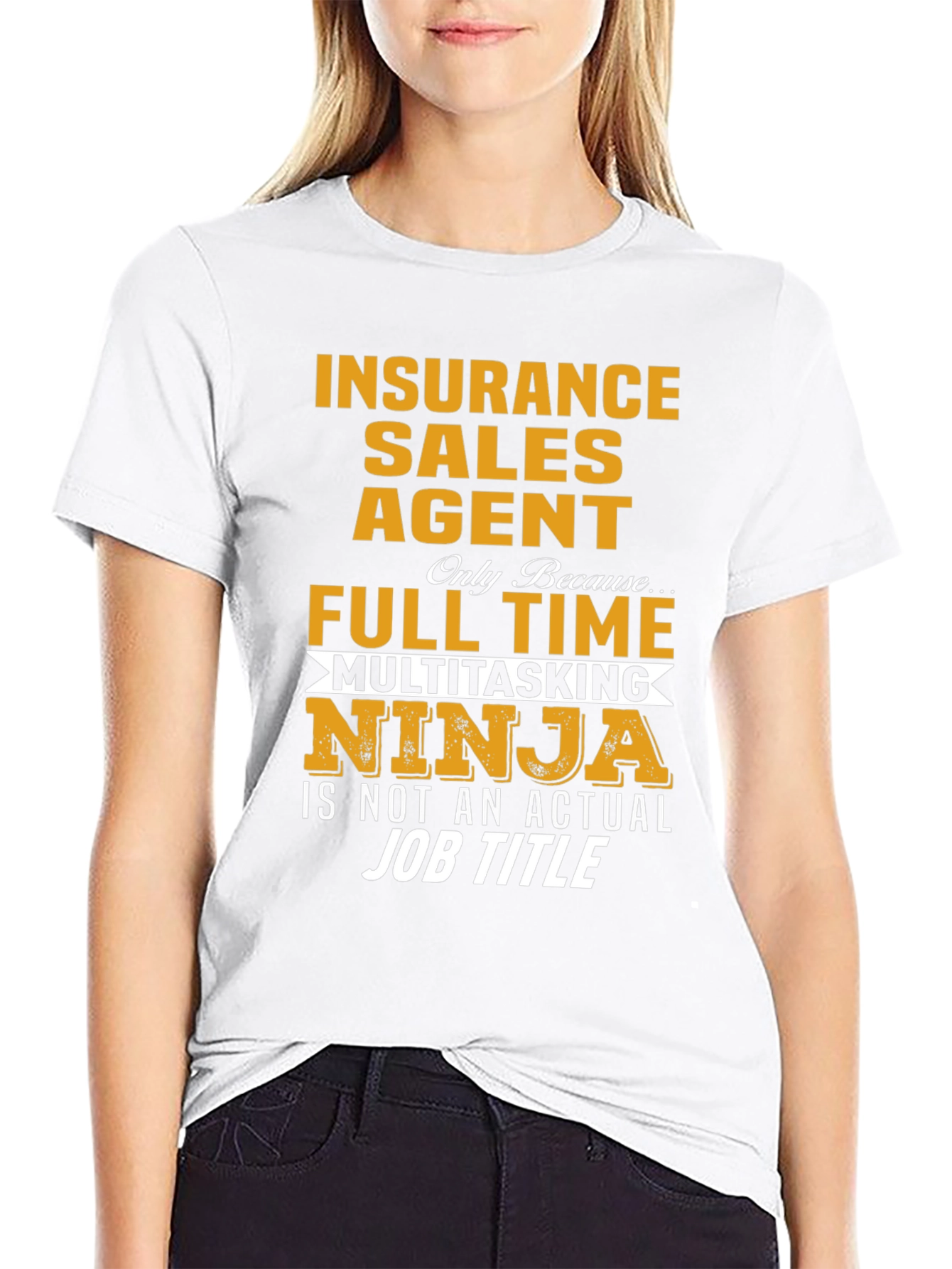Black Insurance Sales Agent Novelty Graphic T-Shirt view 9