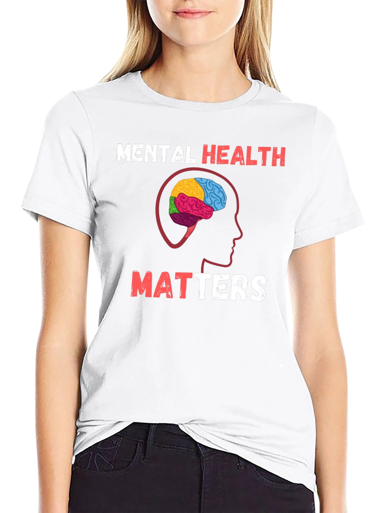 Black Mental Health Matters Graphic Tee - Unisex view 9
