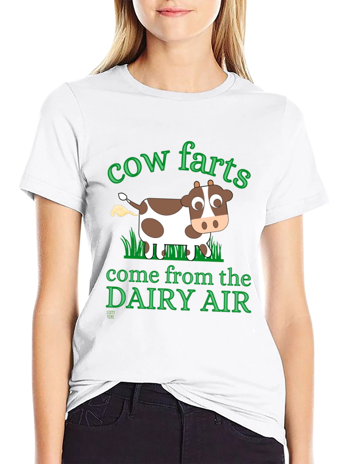 Black Cow Farts Dairy Air Graphic T-Shirt view 9