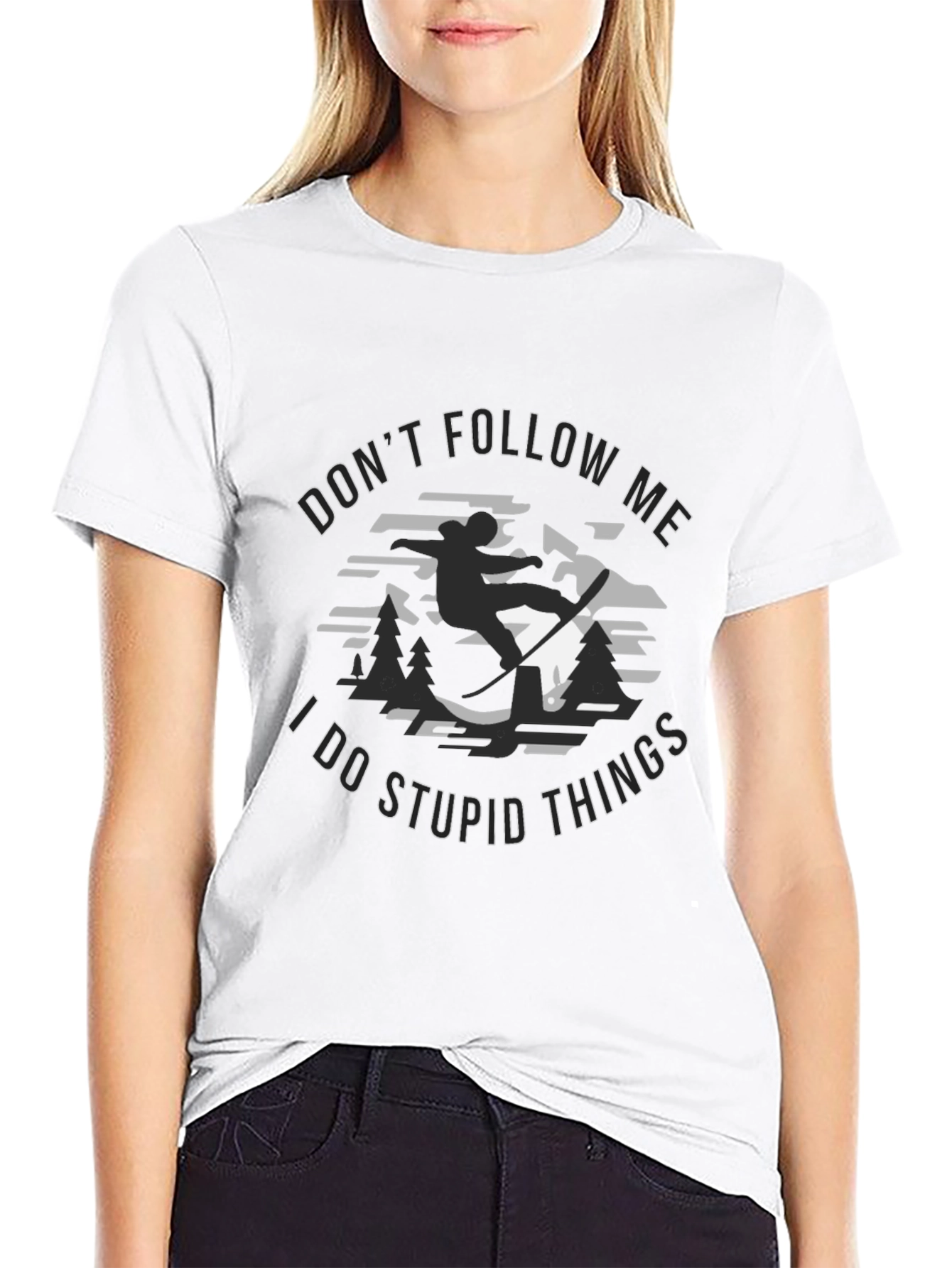 Black Don't Follow Me T-Shirt - Stupid Things Tee view 9