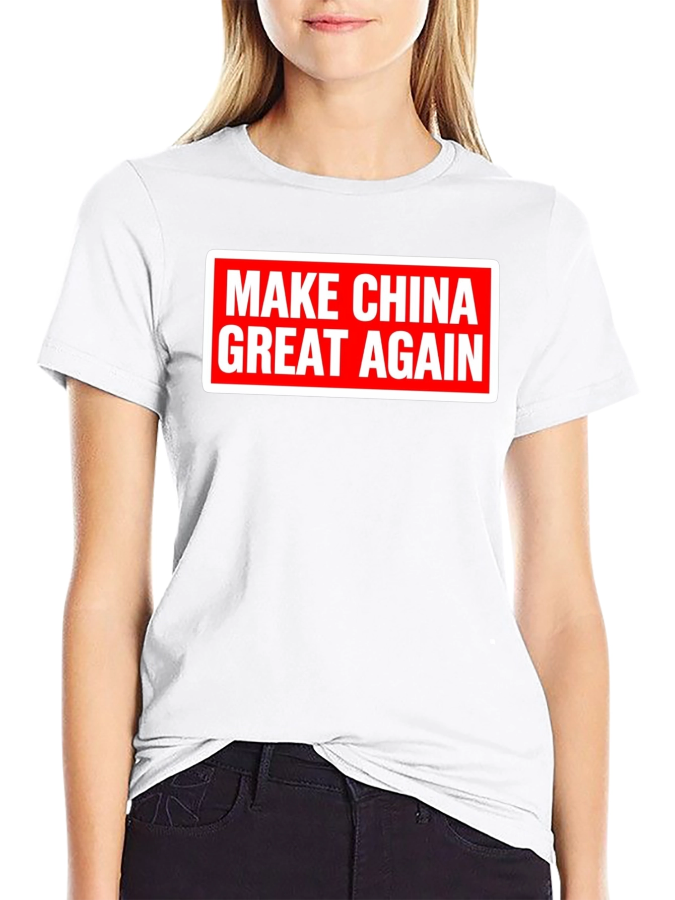 Black Make China Great Again T-Shirt - Political Statement Tee view 9
