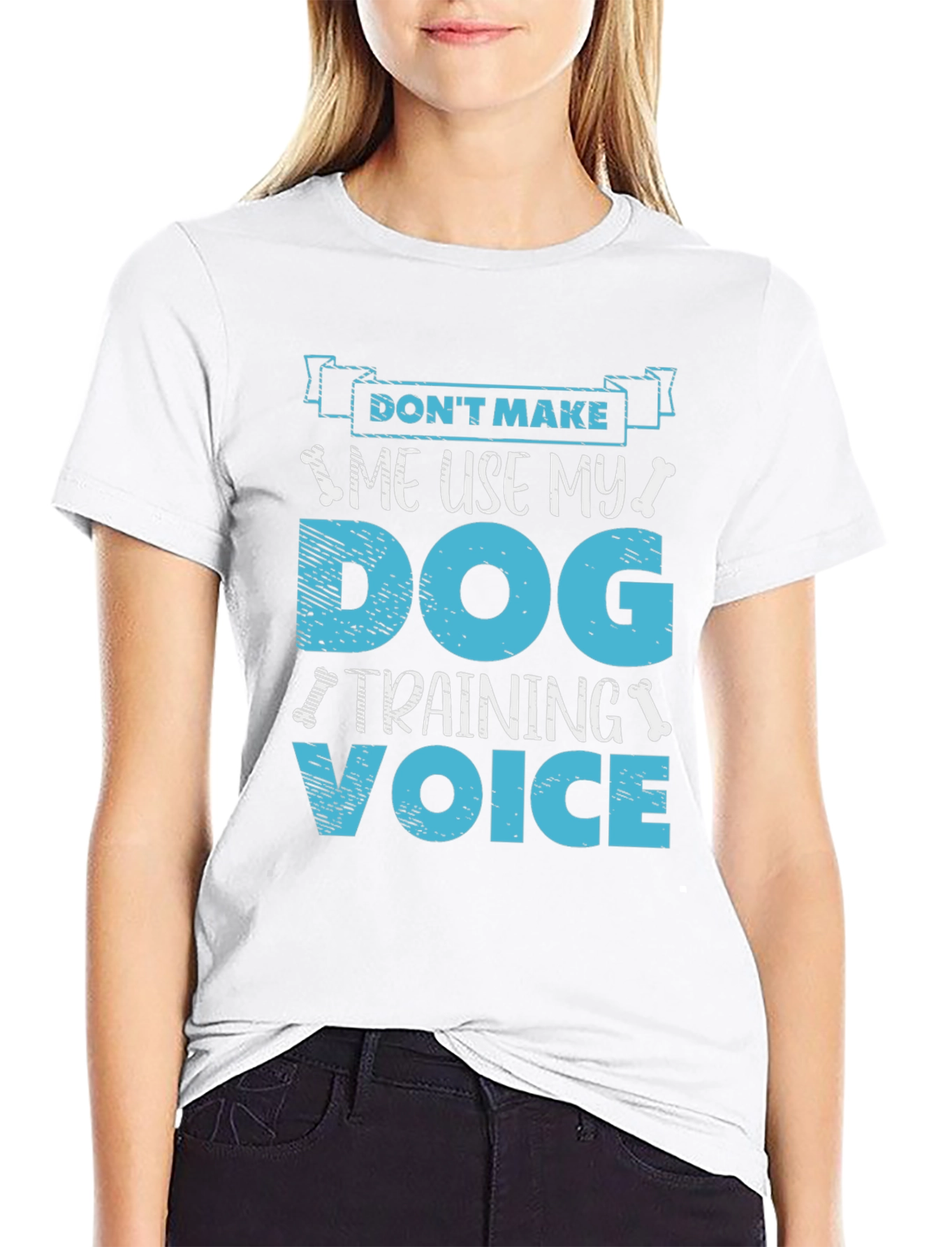 Black Dog Training Voice T-Shirt - Funny Dog Lover Tee view 9