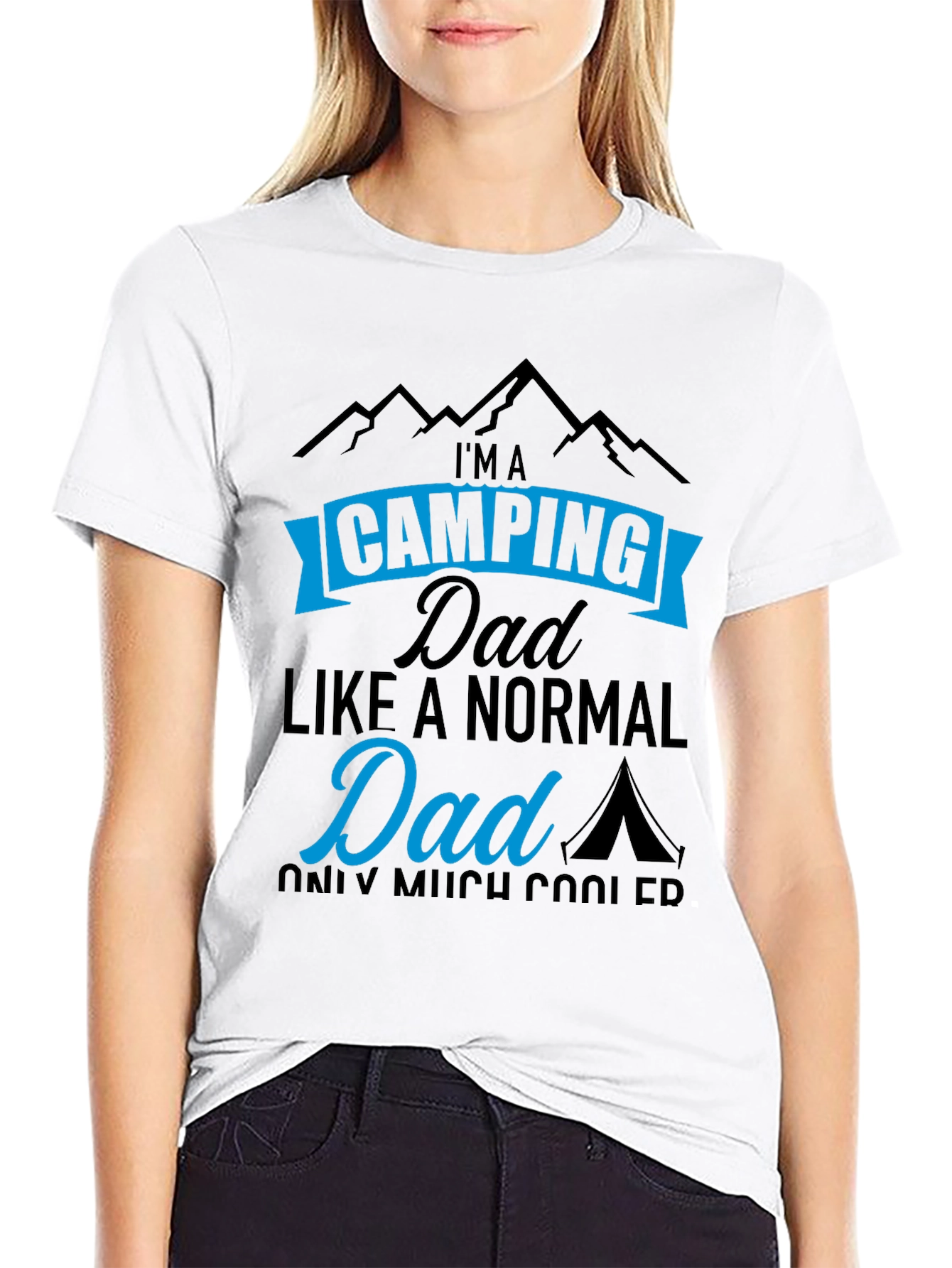 Black Camping Dad T-Shirt - Cool Father's Day Gift view 9