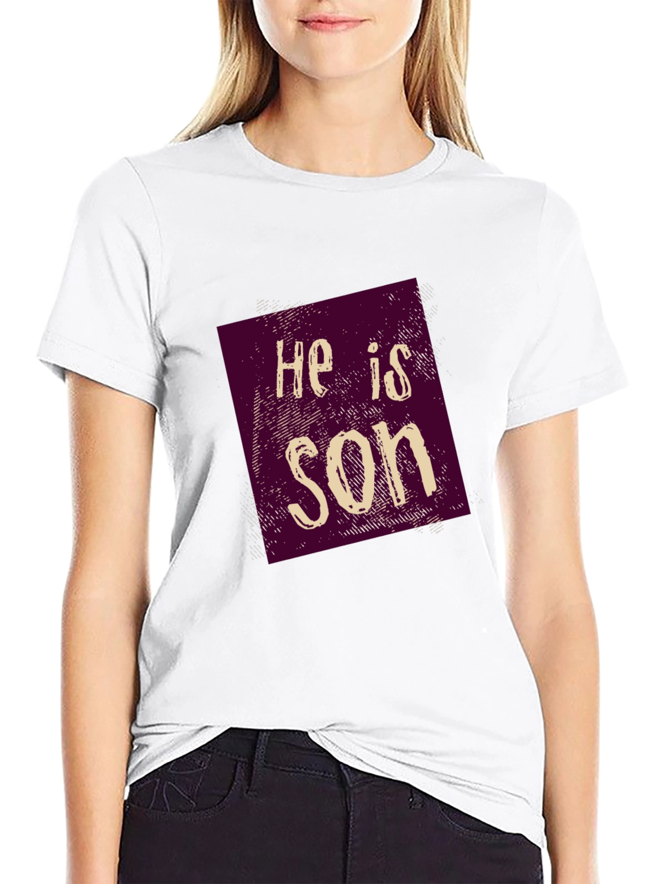 Black He is Son Graphic Tee - Casual Style view 9