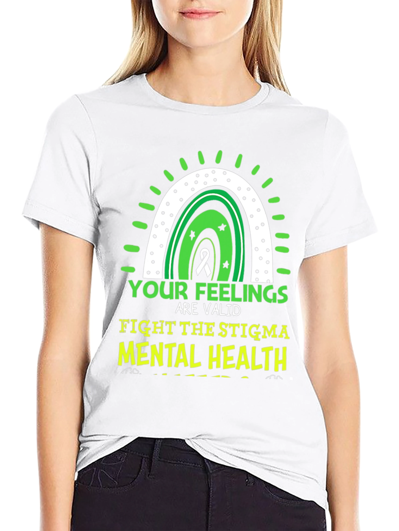 Black Mental Health Awareness Graphic Tee view 9