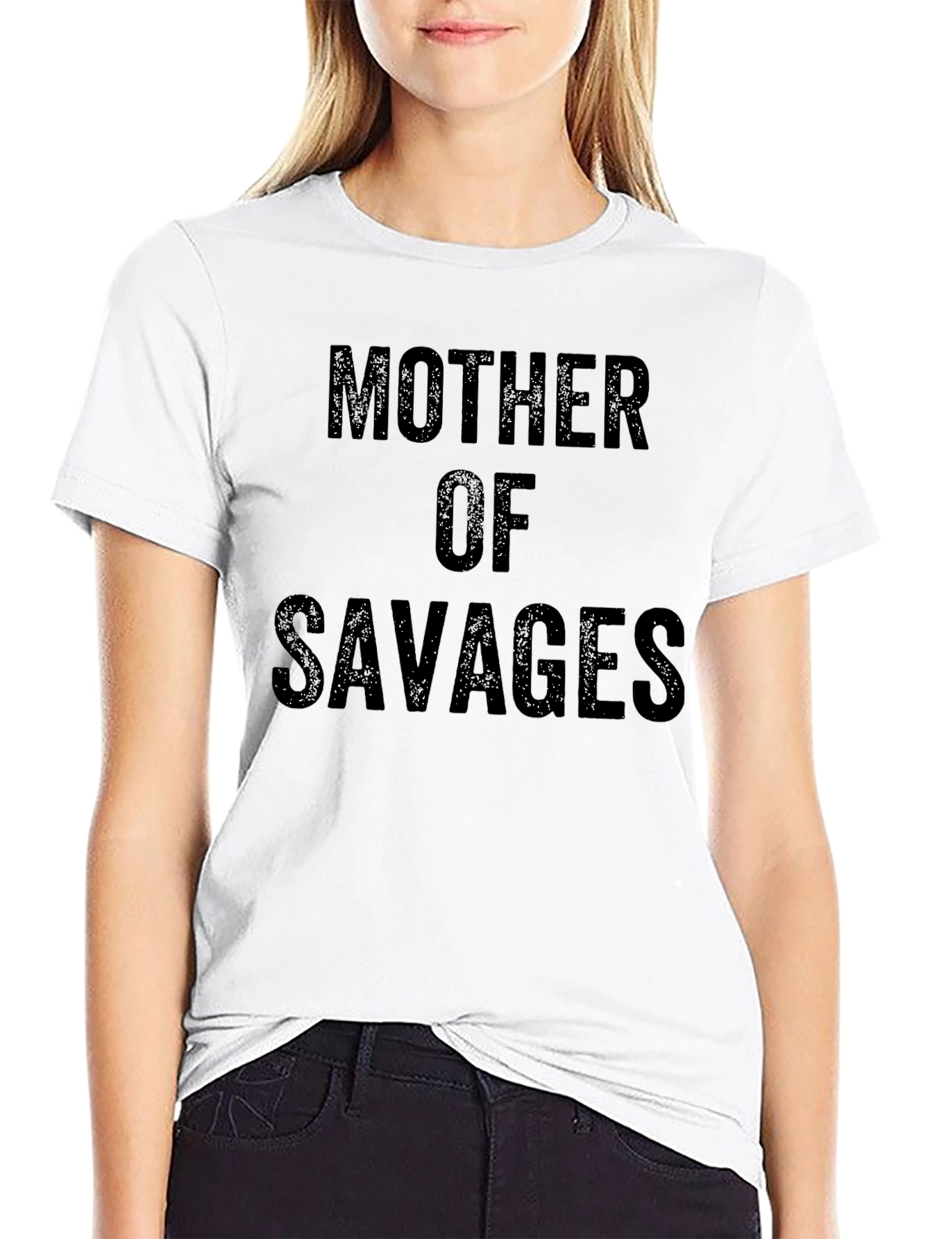 Black Mother of Savages Graphic Black T-Shirt view 9