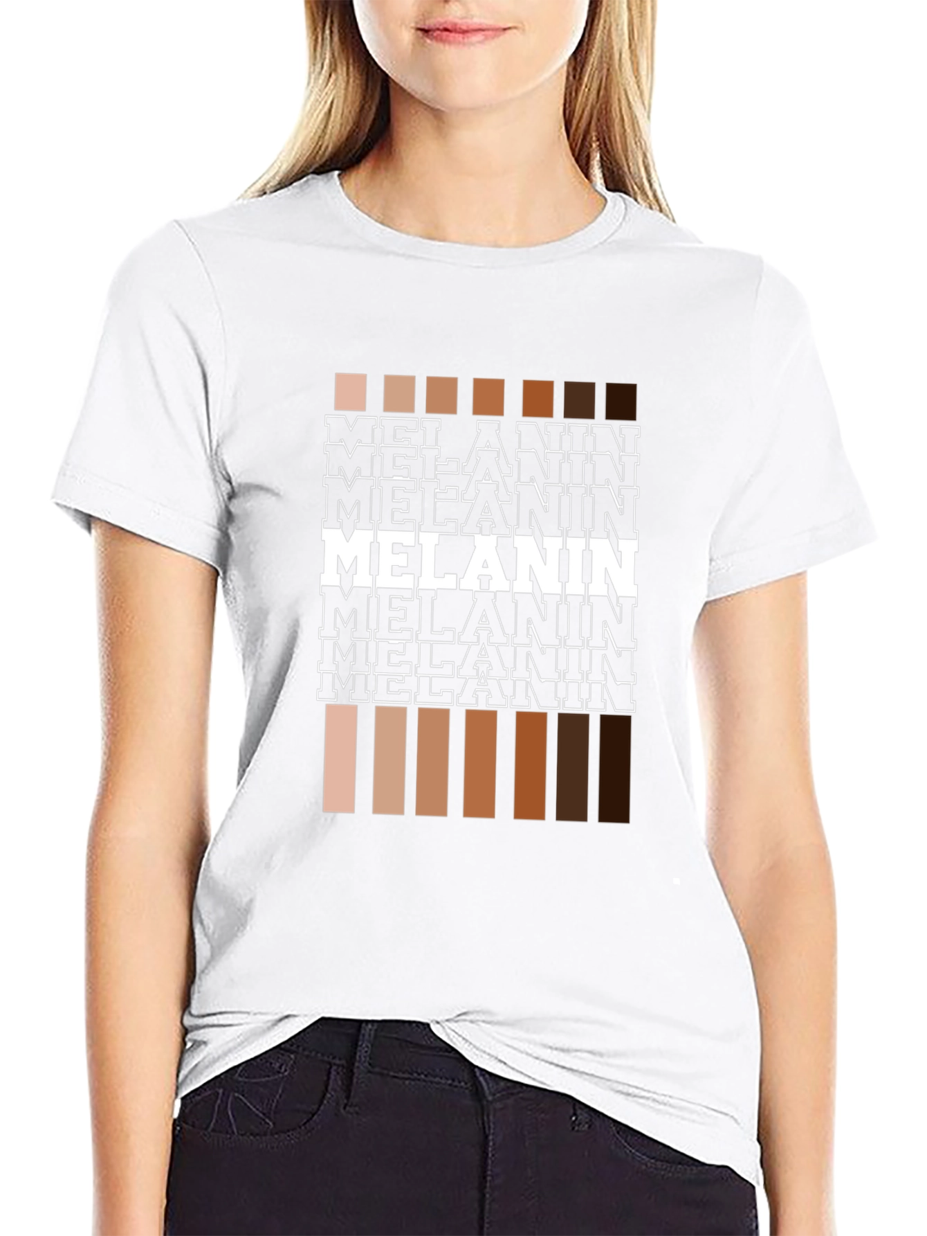 Black Melanin Shades Graphic Tee - Unisex Black T-Shirt view 9