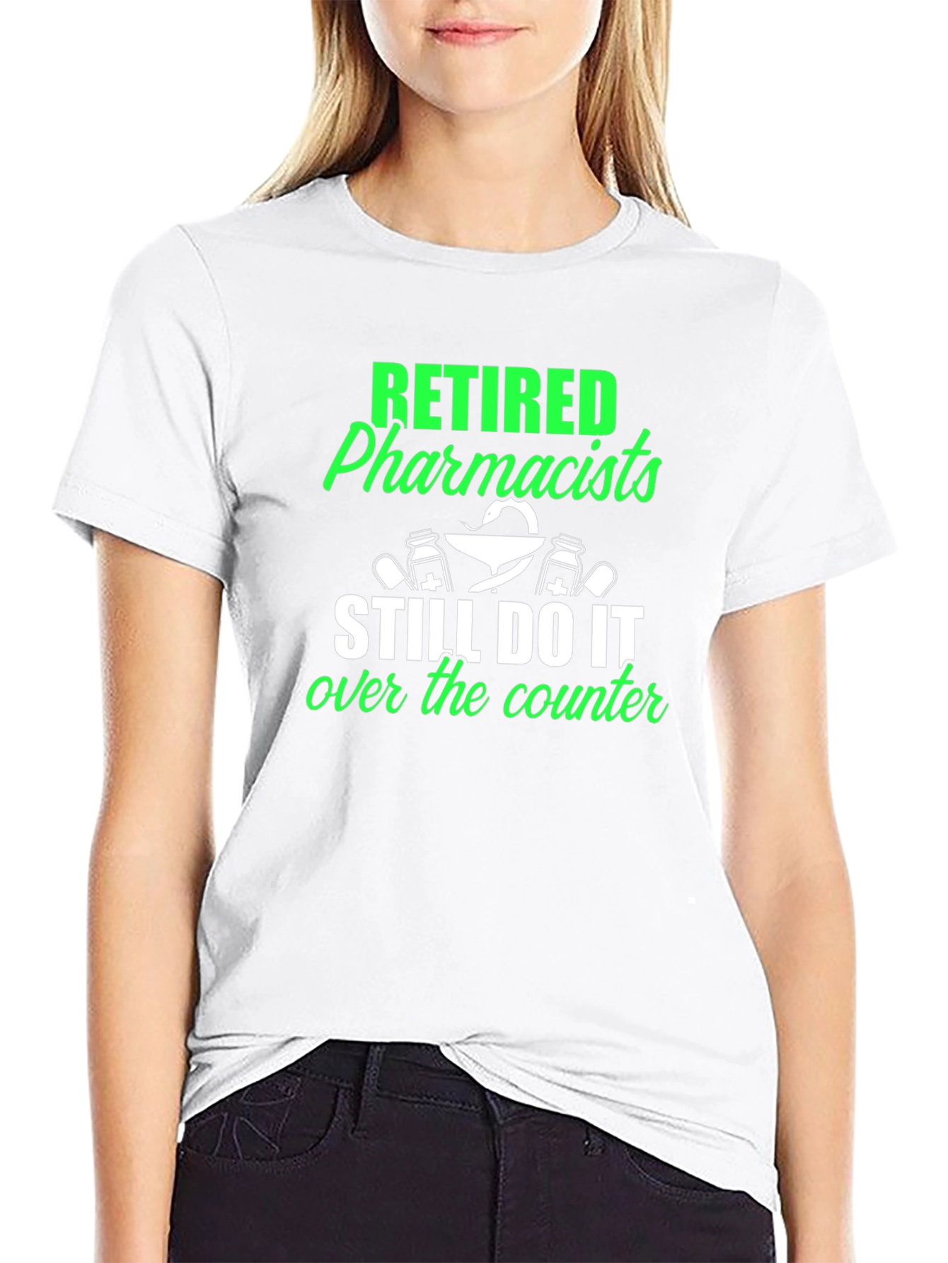 Black Retired Pharmacists T-Shirt - Novelty Gift Idea view 9