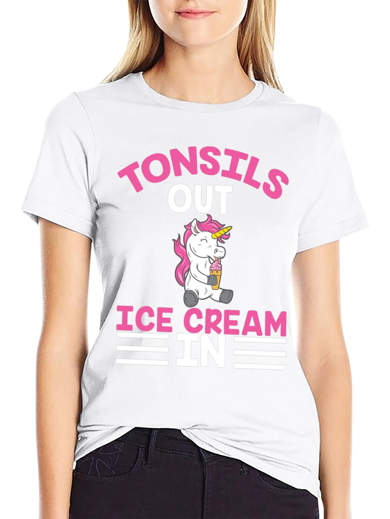 Black Tonsils Out Ice Cream In Funny Graphic Tee view 9