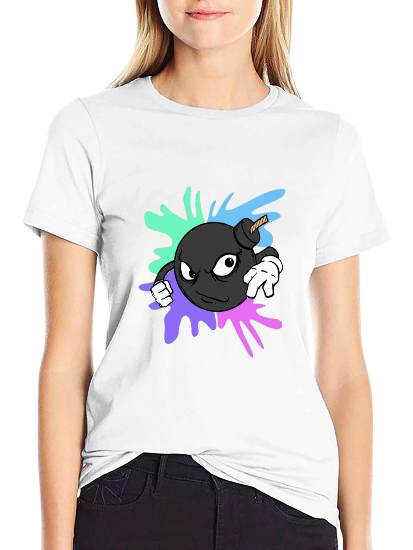 Black Bomb Graphic Black T-Shirt view 9