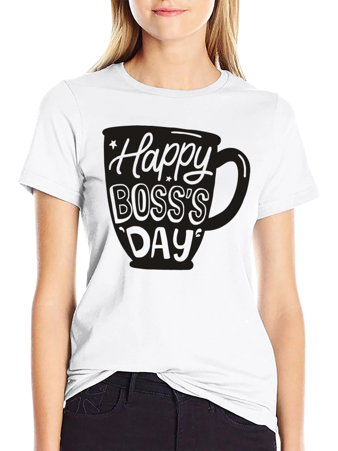 Black Happy Boss's Day Graphic Tee view 9