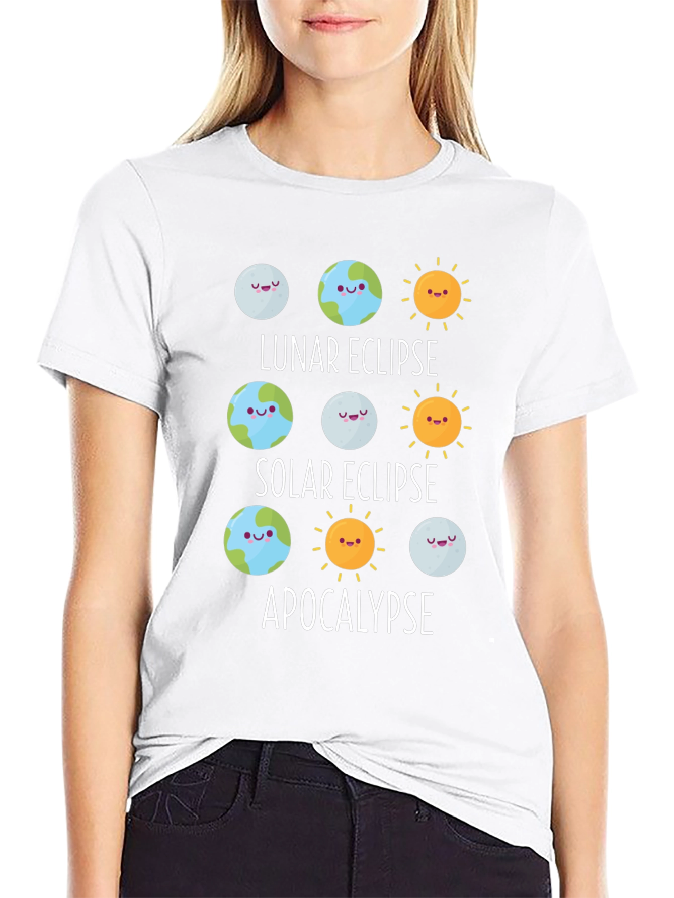 Black Eclipse & Apocalypse Graphic T-Shirt - Funny Astronomy Tee view 9