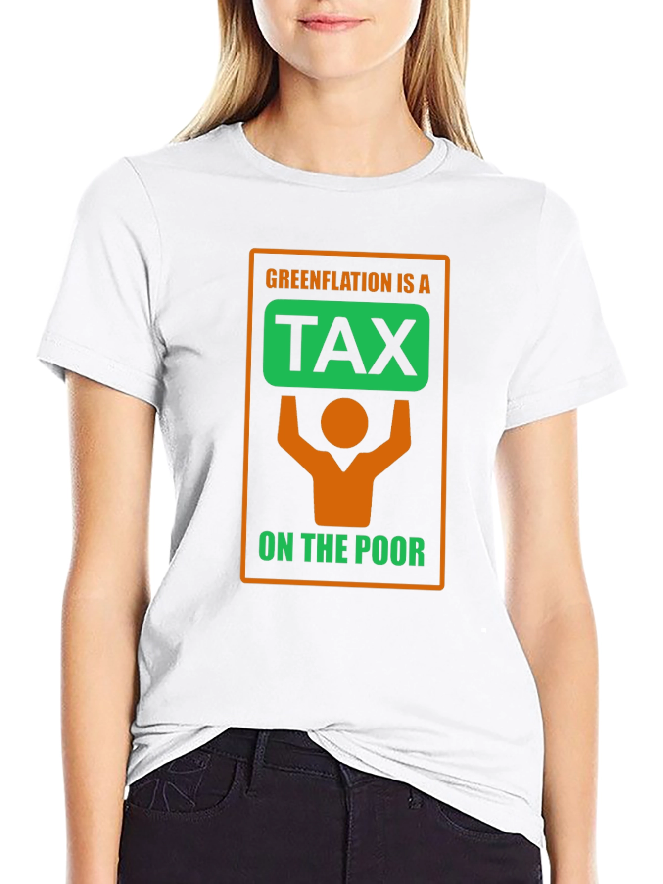 Black Greenflation Tax Awareness Black T-Shirt view 9