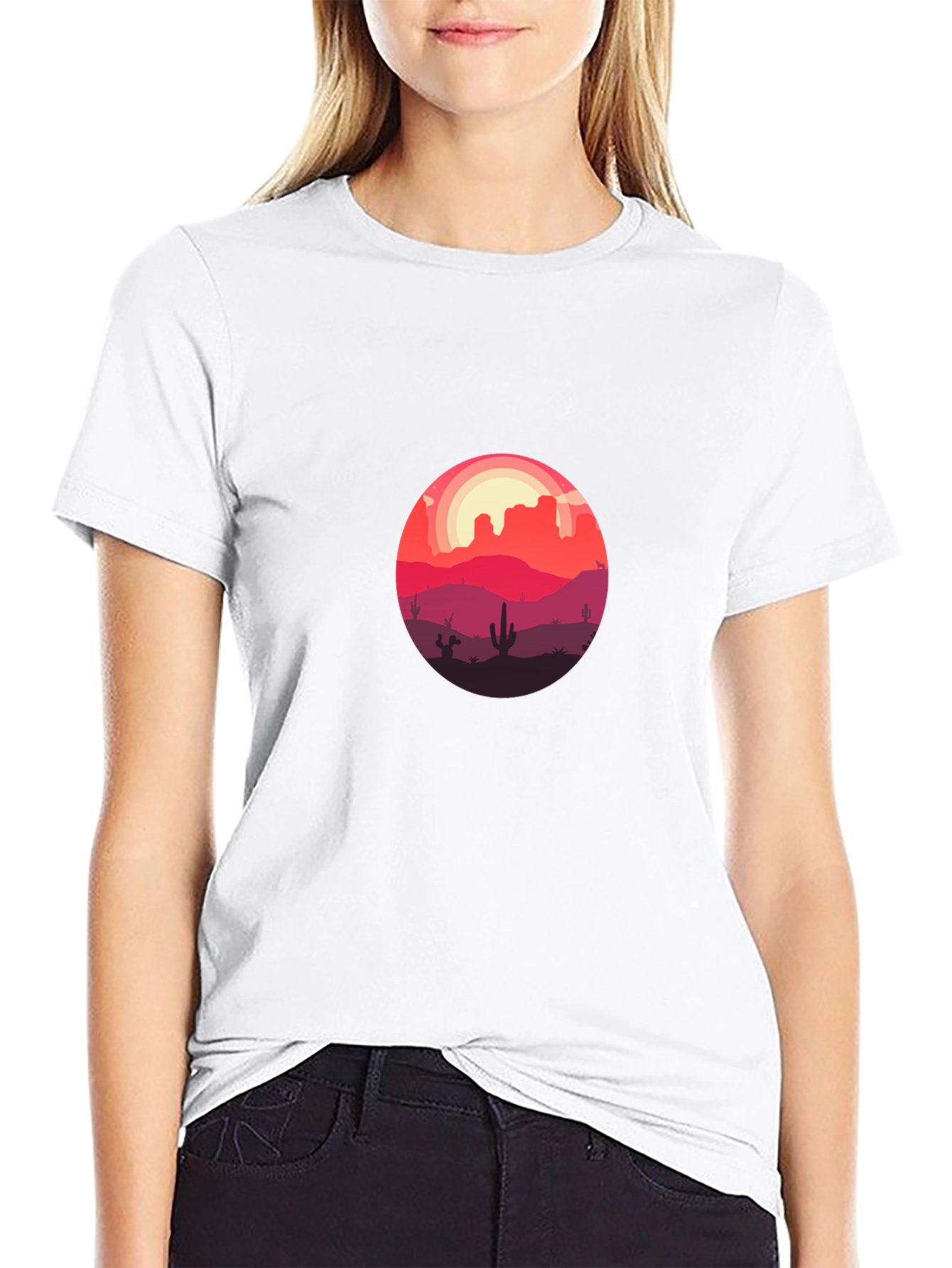 Black Desert Sunset Graphic Tee - Soft Cotton Blend view 9