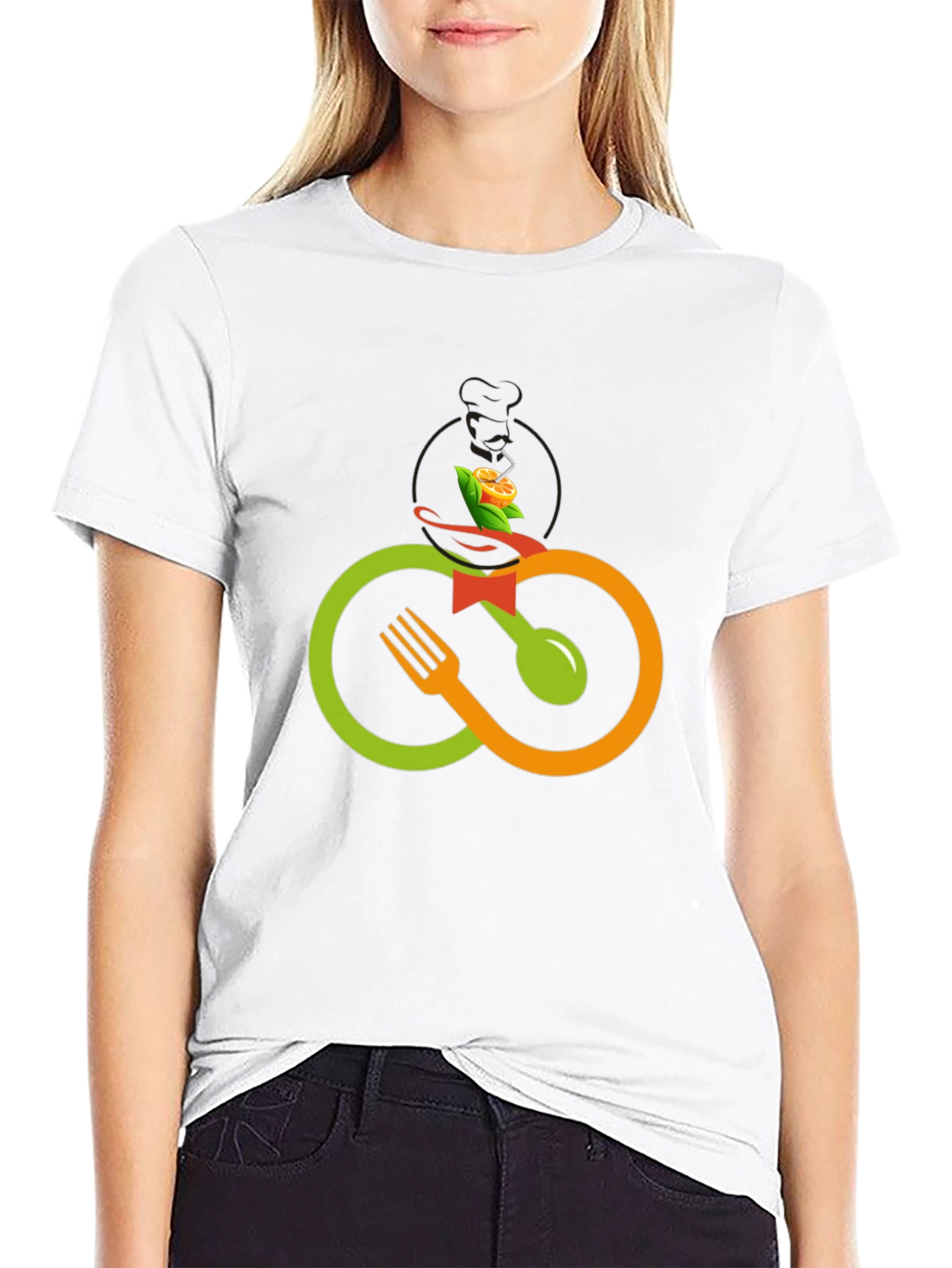 Black Culinary Cycle T-Shirt - Stylish Foodie Apparel view 9