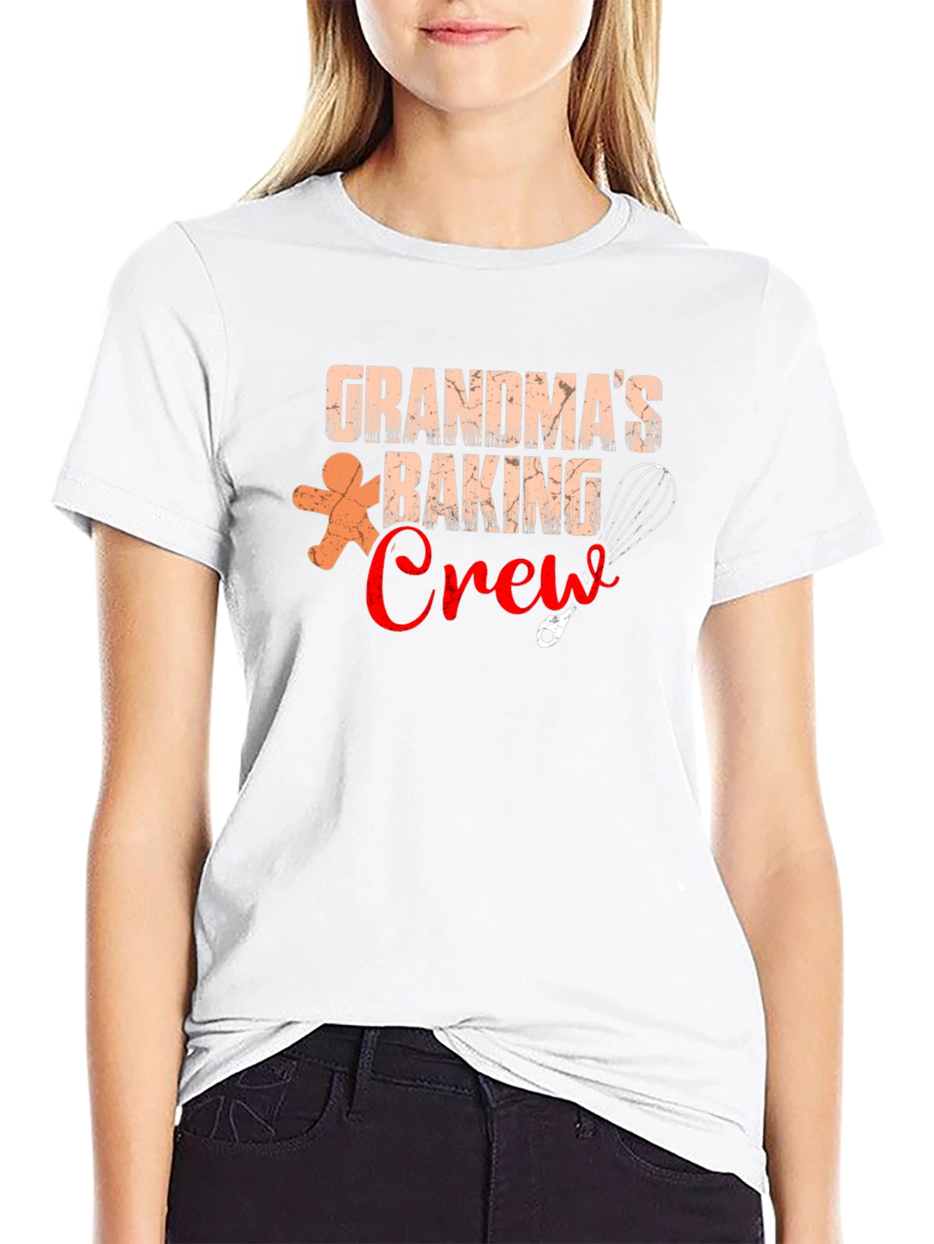 Black Grandma's Baking Crew T-Shirt - Holiday Baking Shirt view 9