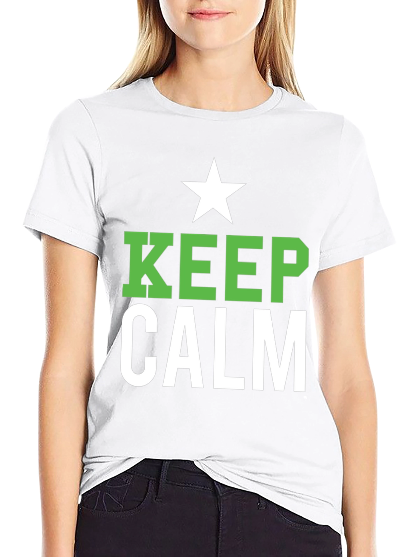 Black Keep Calm Graphic Tee - Casual Comfort view 9