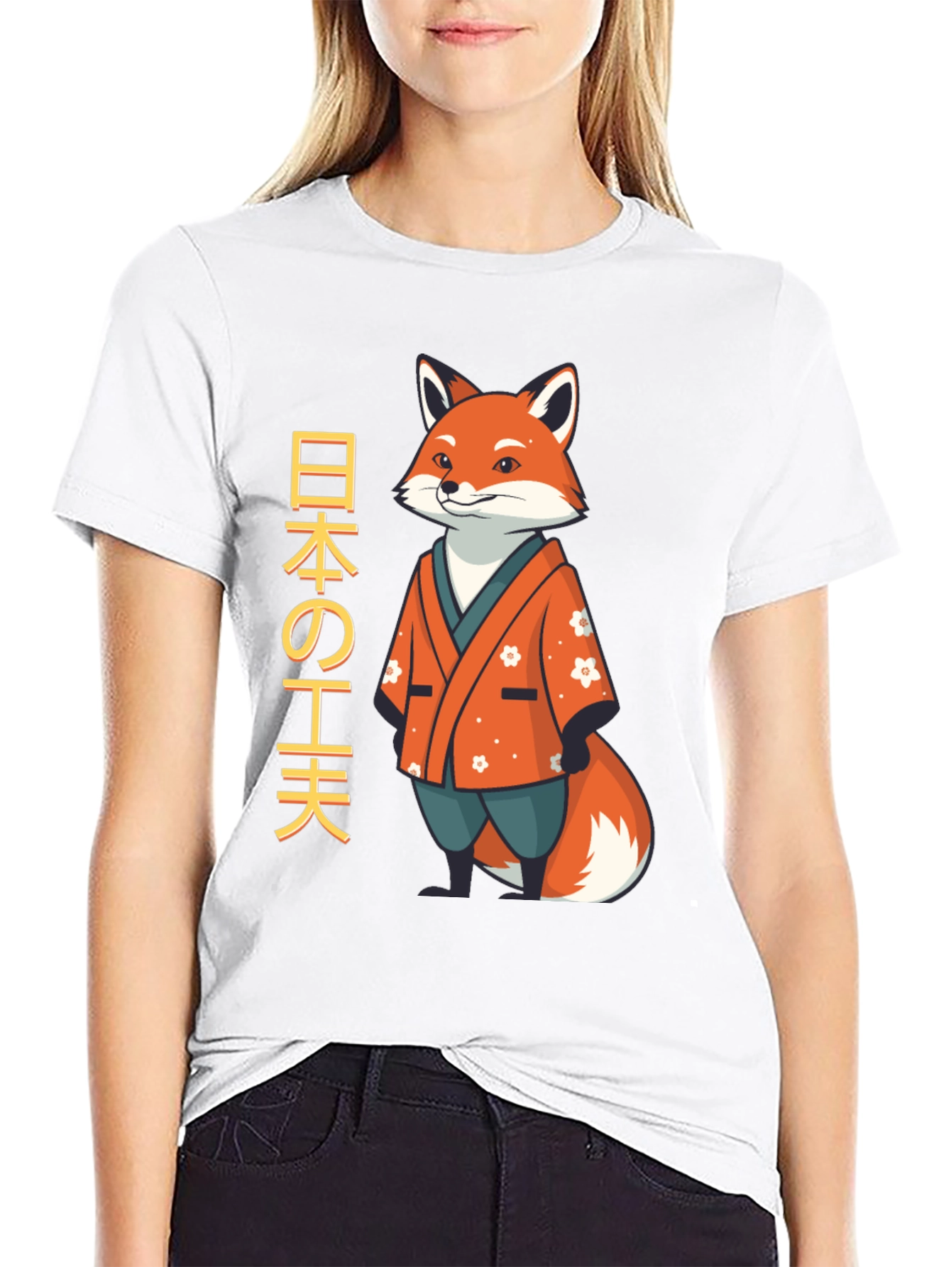 Japanese Fox T-Shirt - Unique Design - 9