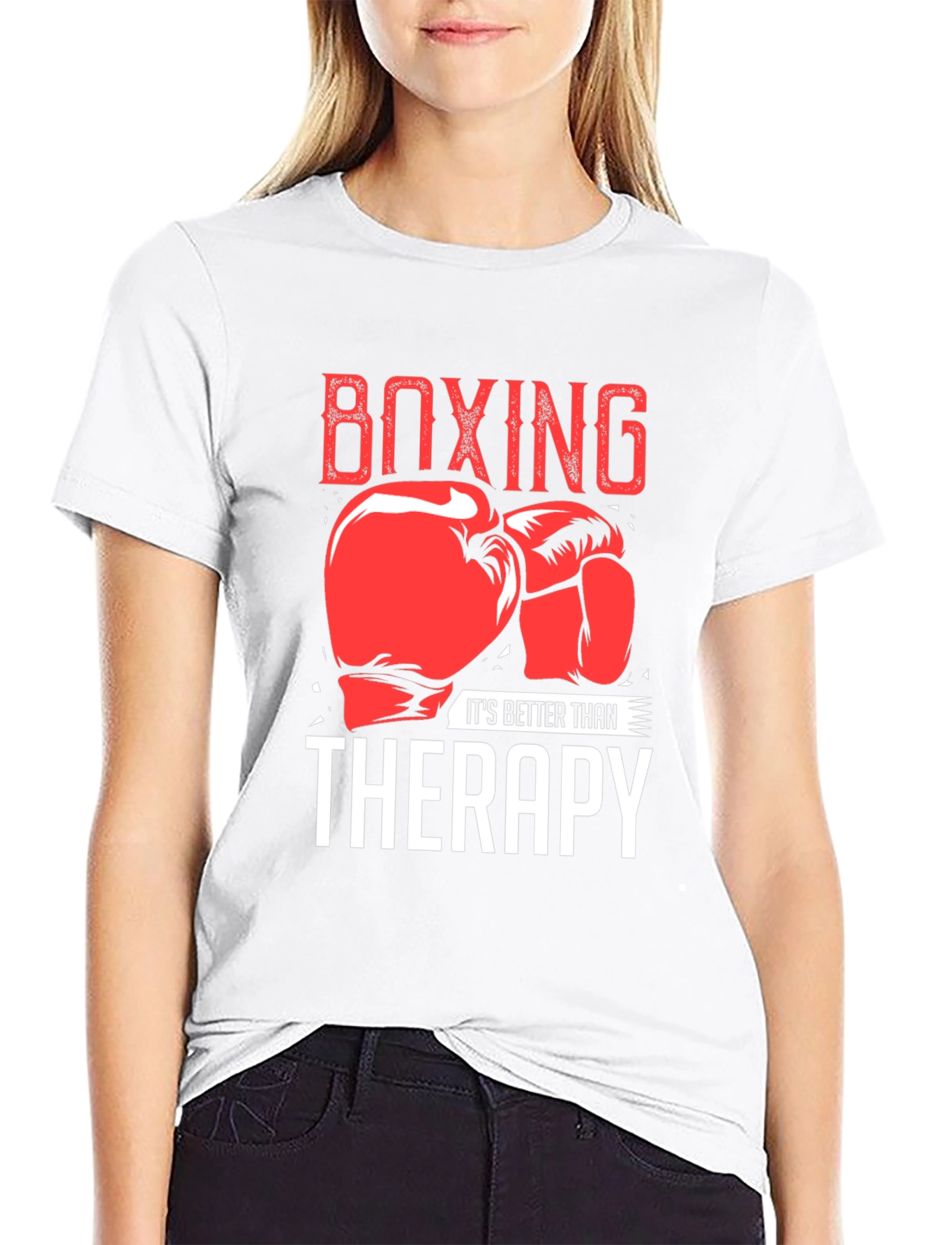 Black Boxing Therapy T-Shirt view 9