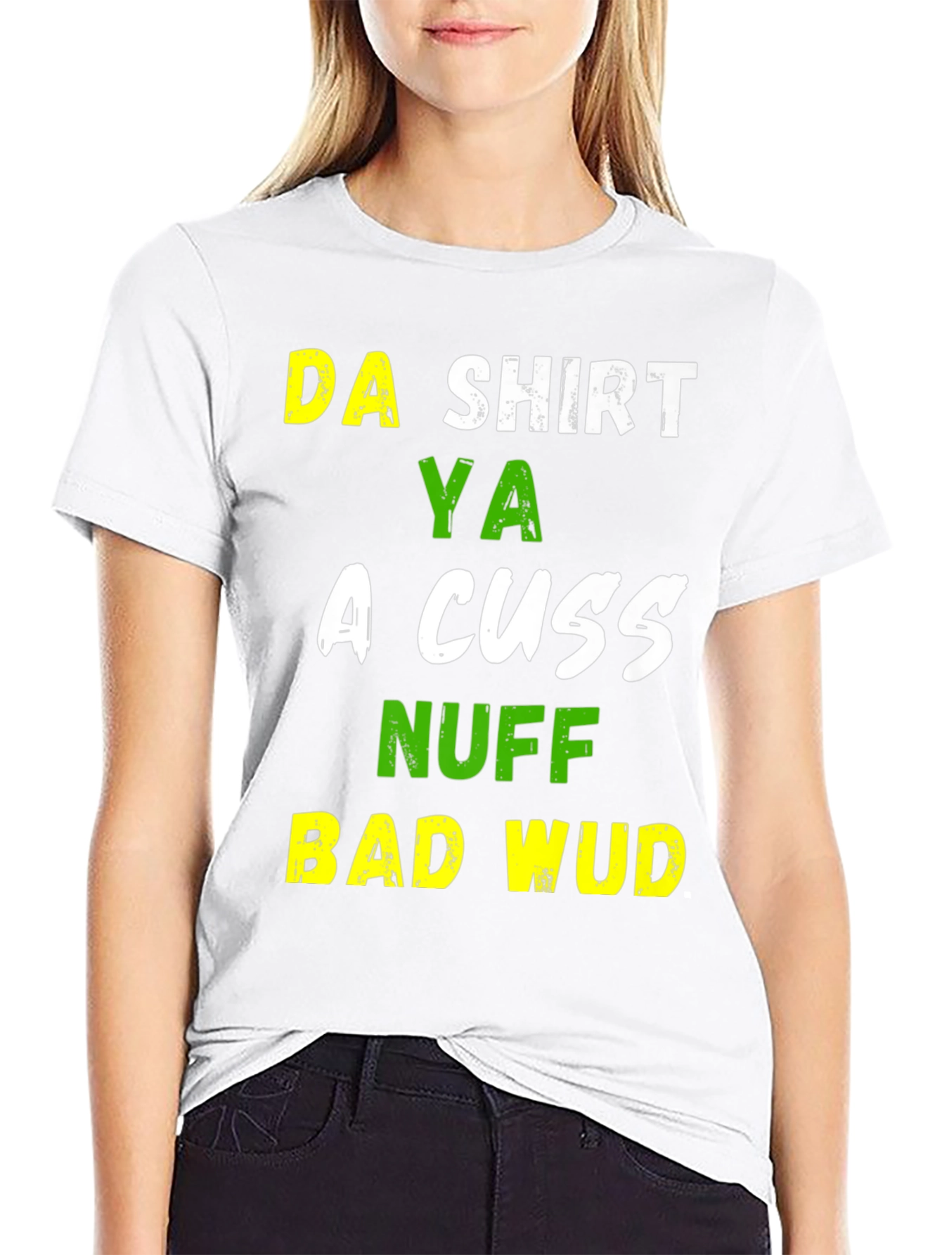 Black Funny Da Shirt Ya A Cuss T-Shirt view 9