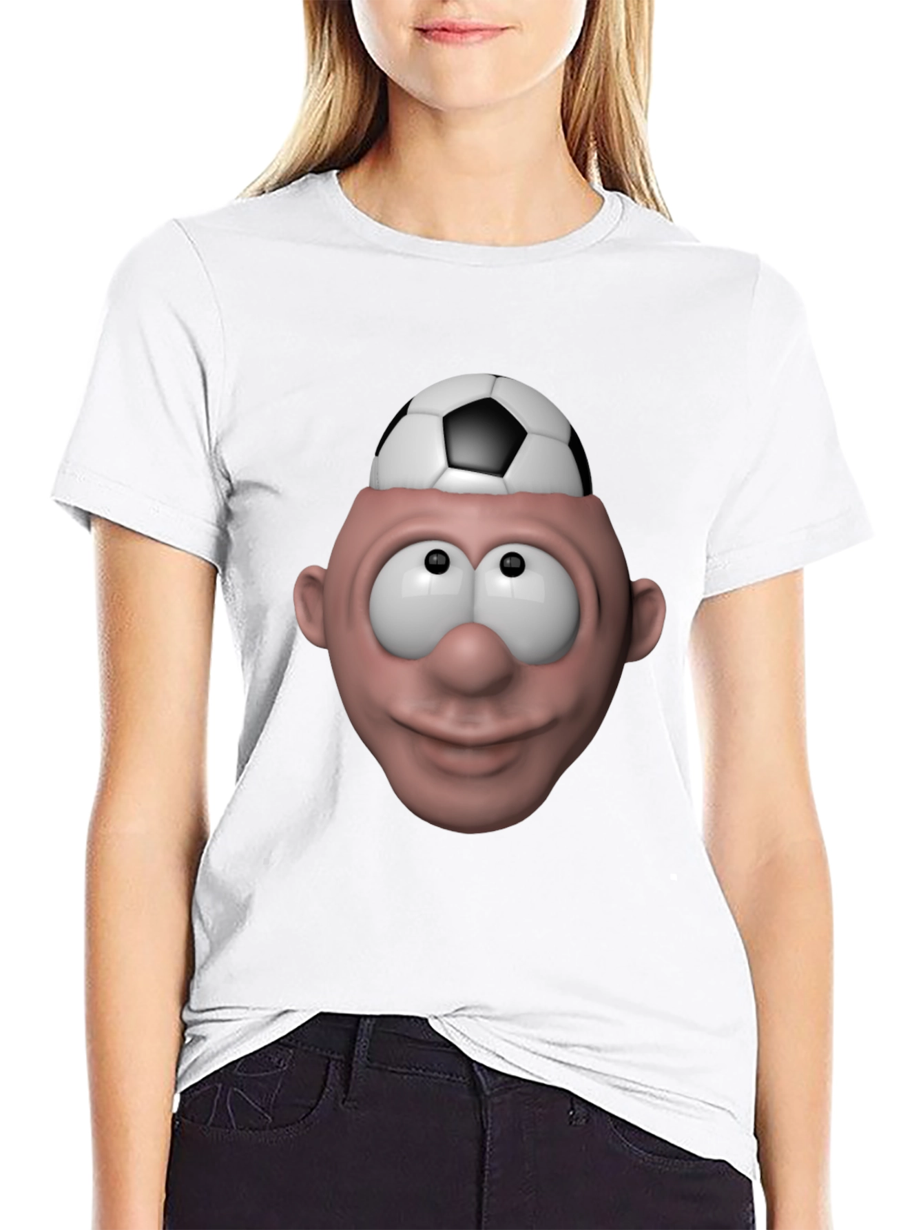 Black Soccer Brain T-Shirt - Funny Graphic Tee view 9